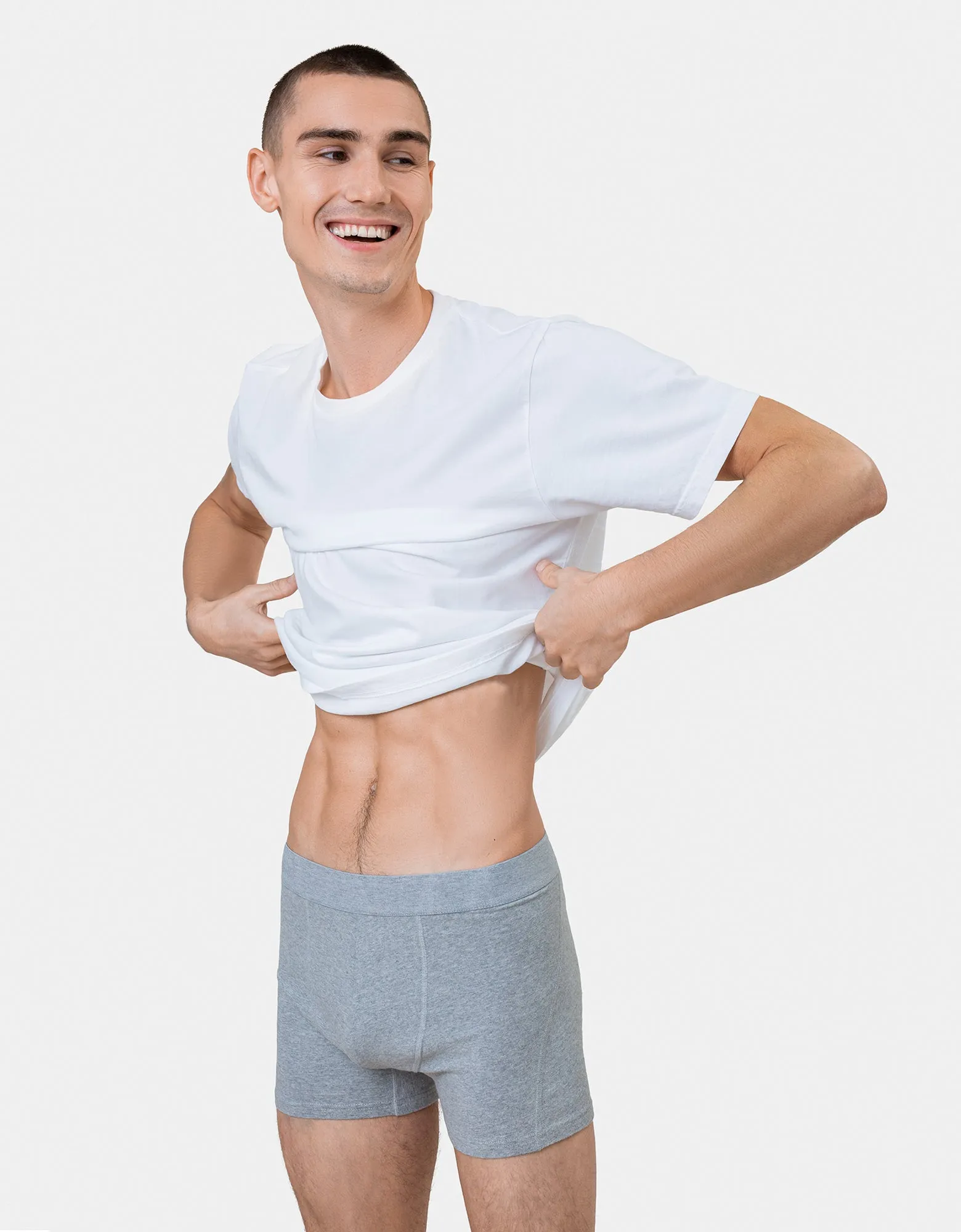 Classic Organic Boxer Briefs - Heather Grey
