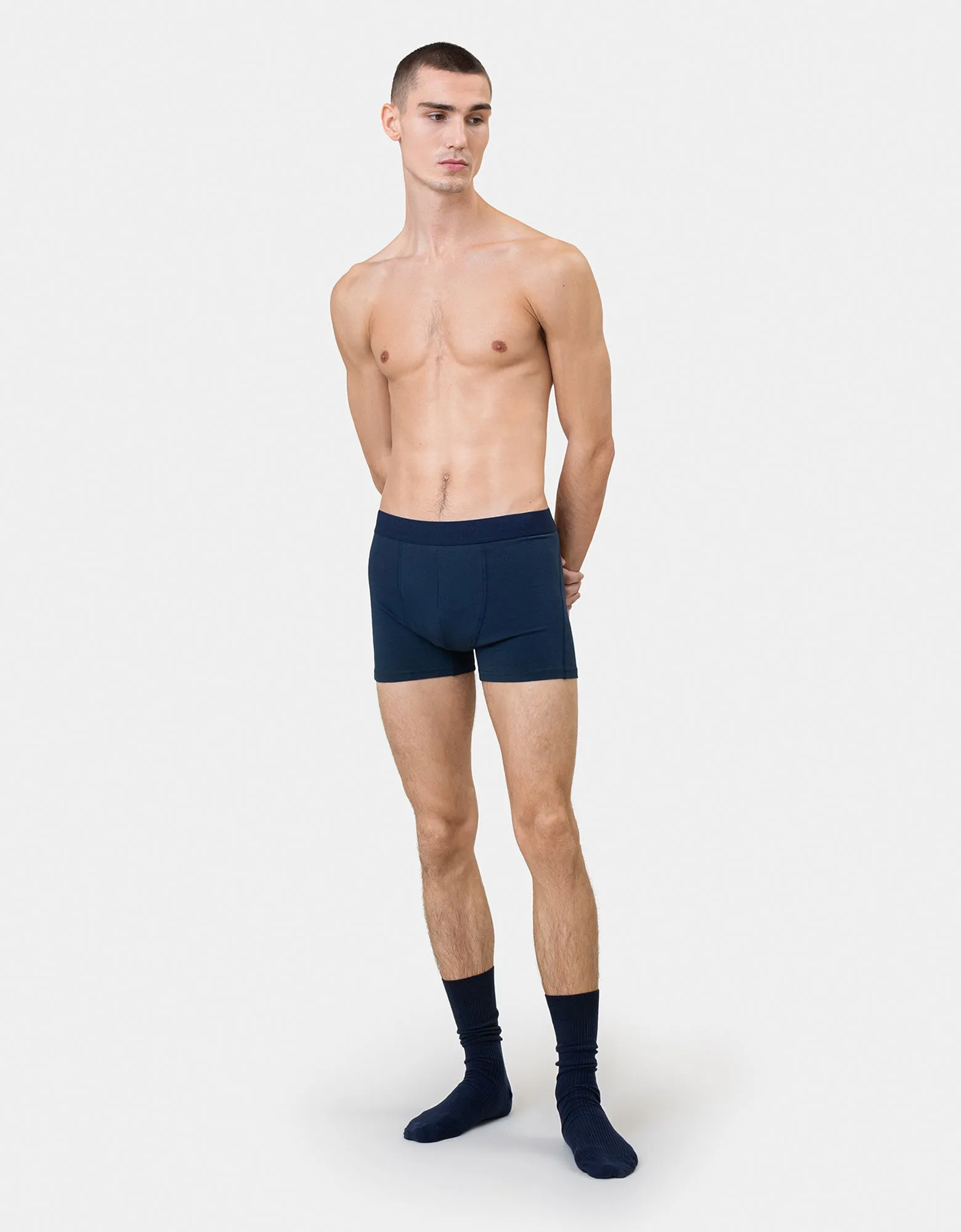 Classic Organic Boxer Briefs - Navy Blue