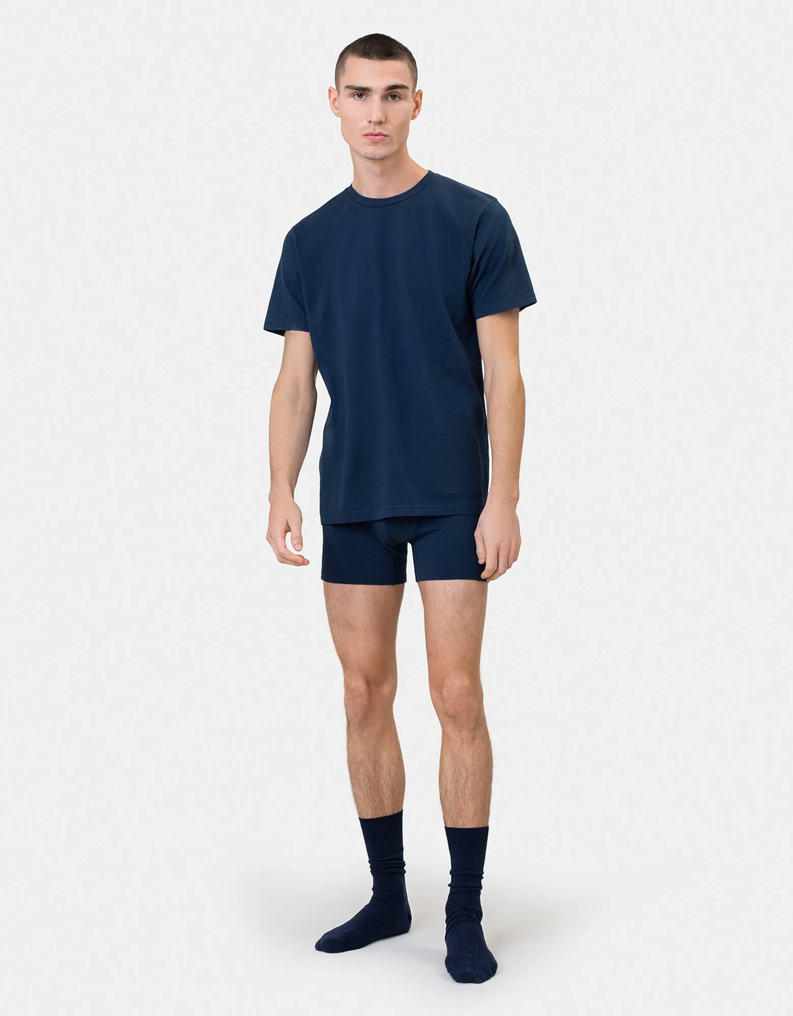 Classic Organic Boxer Briefs - Navy Blue