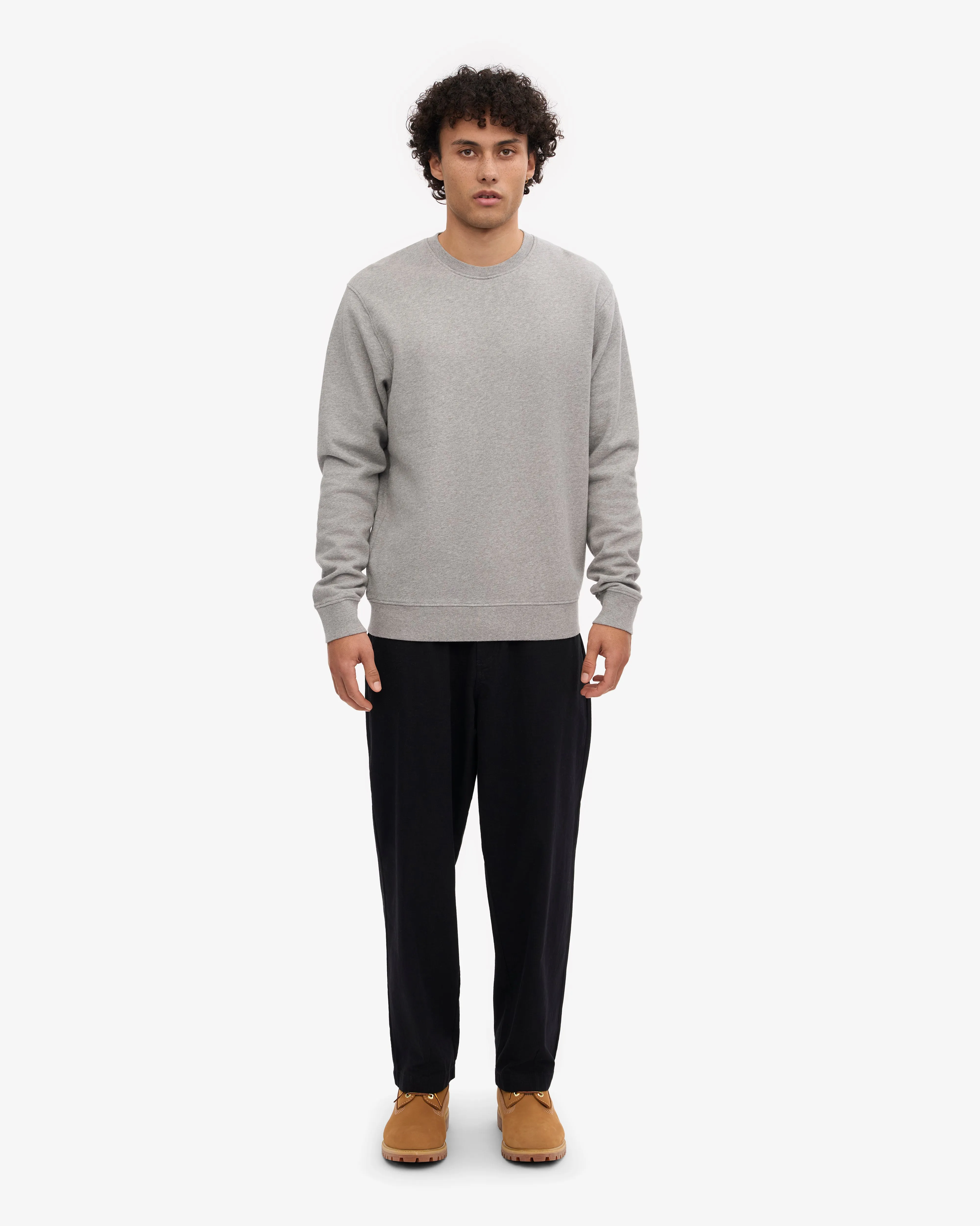 Classic Organic Crew - Heather Grey