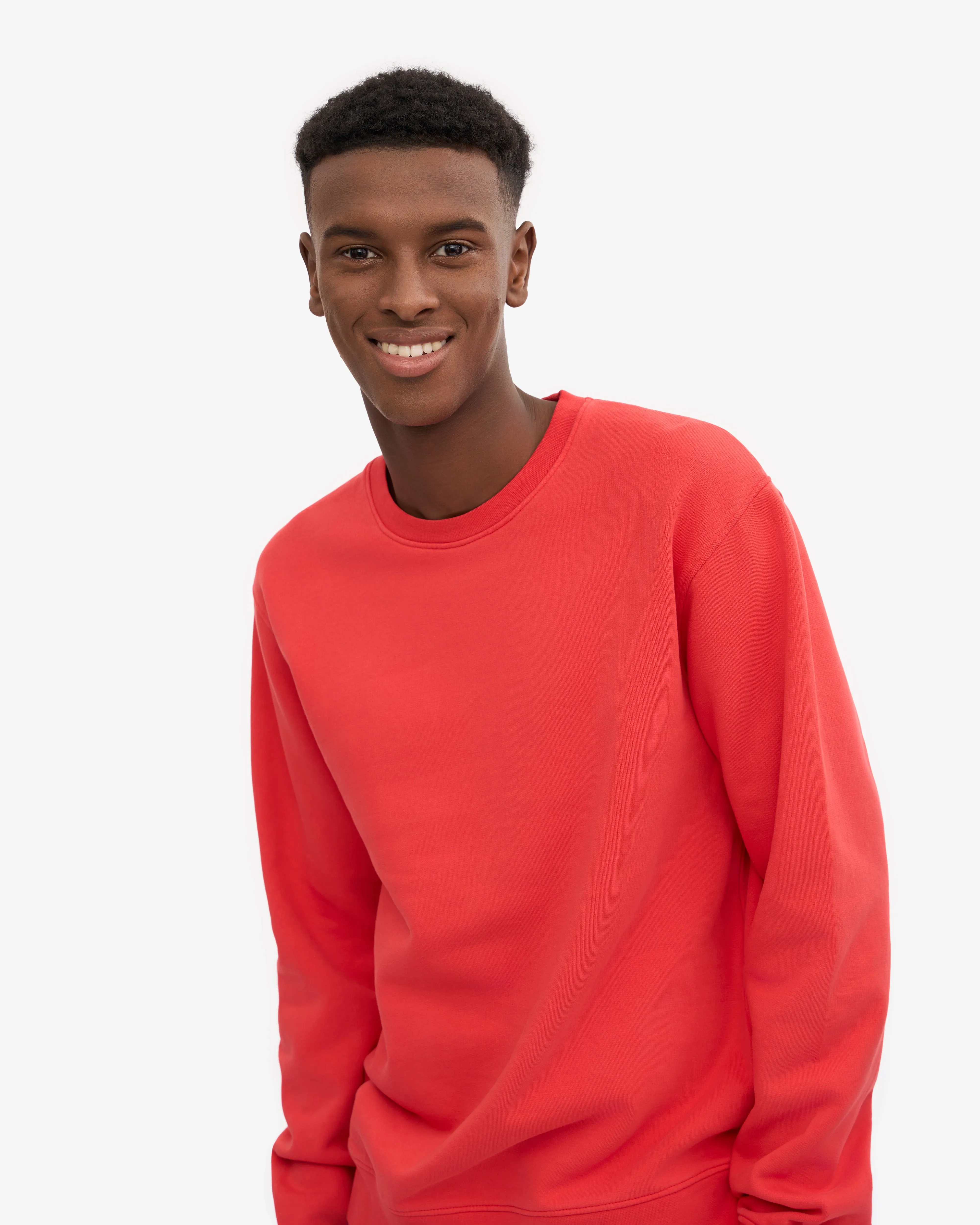 Classic Organic Crew - Red Tangerine