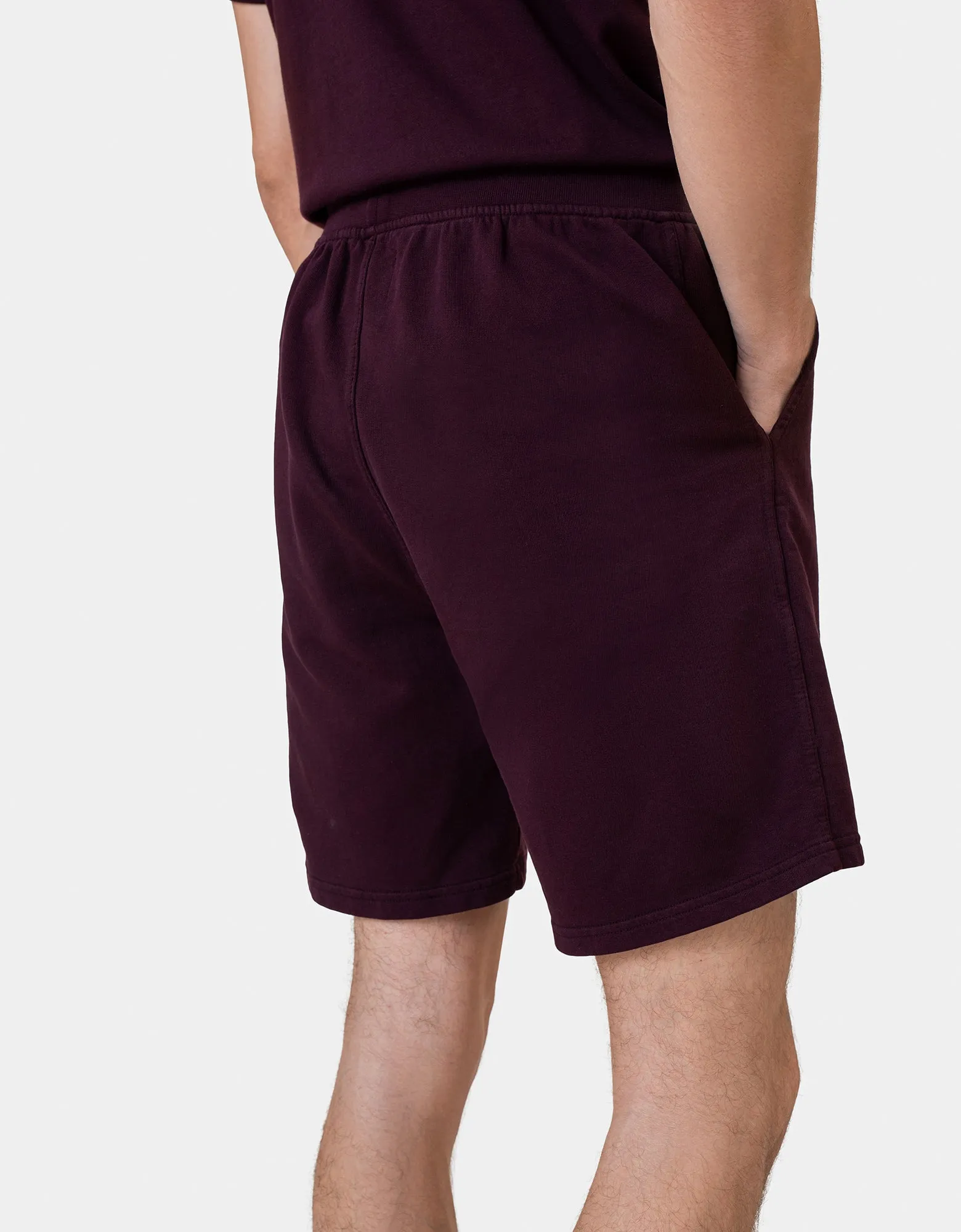 Classic Organic Sweatshorts - Oxblood Red