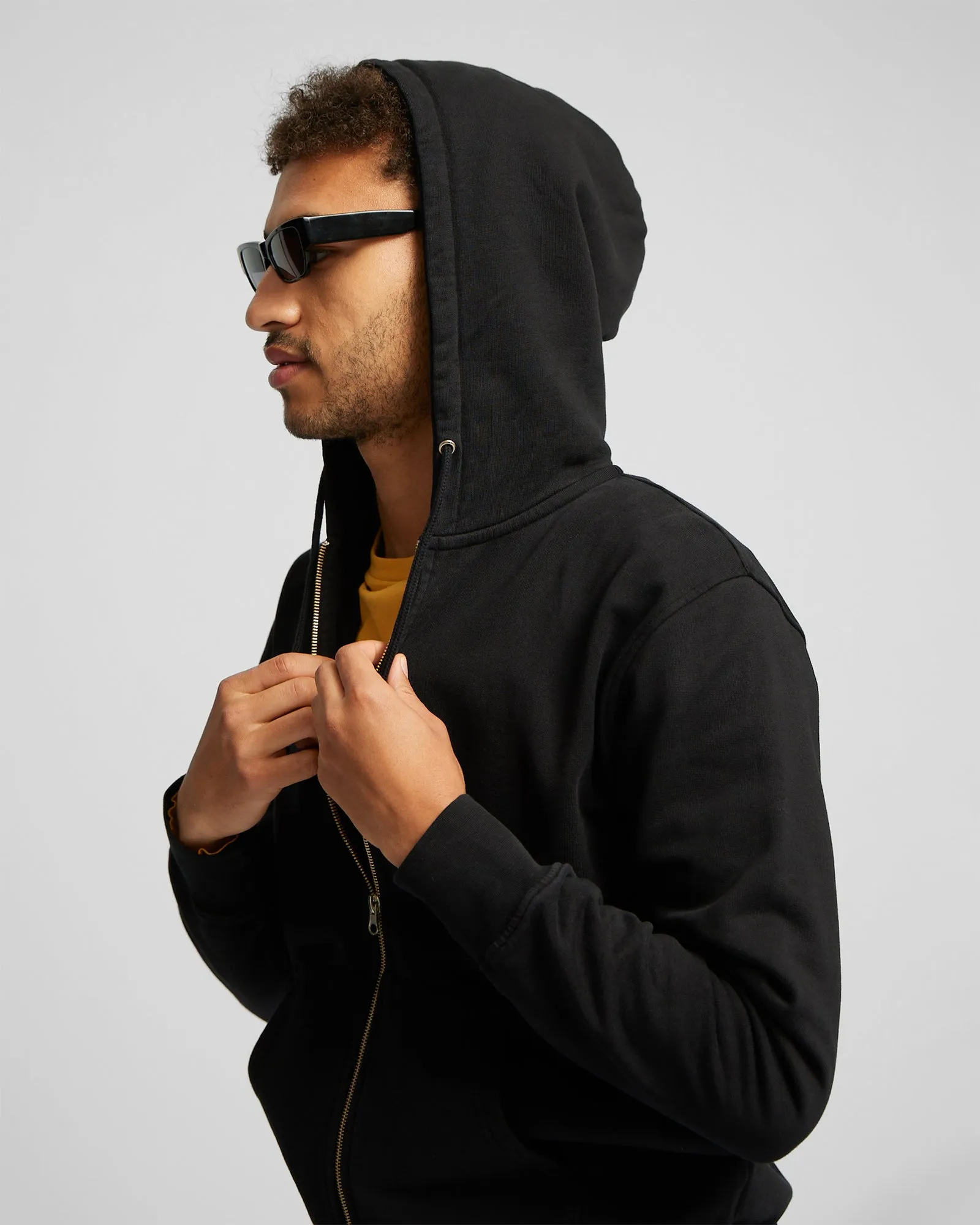 Classic Organic Zip Hood - Heather Grey