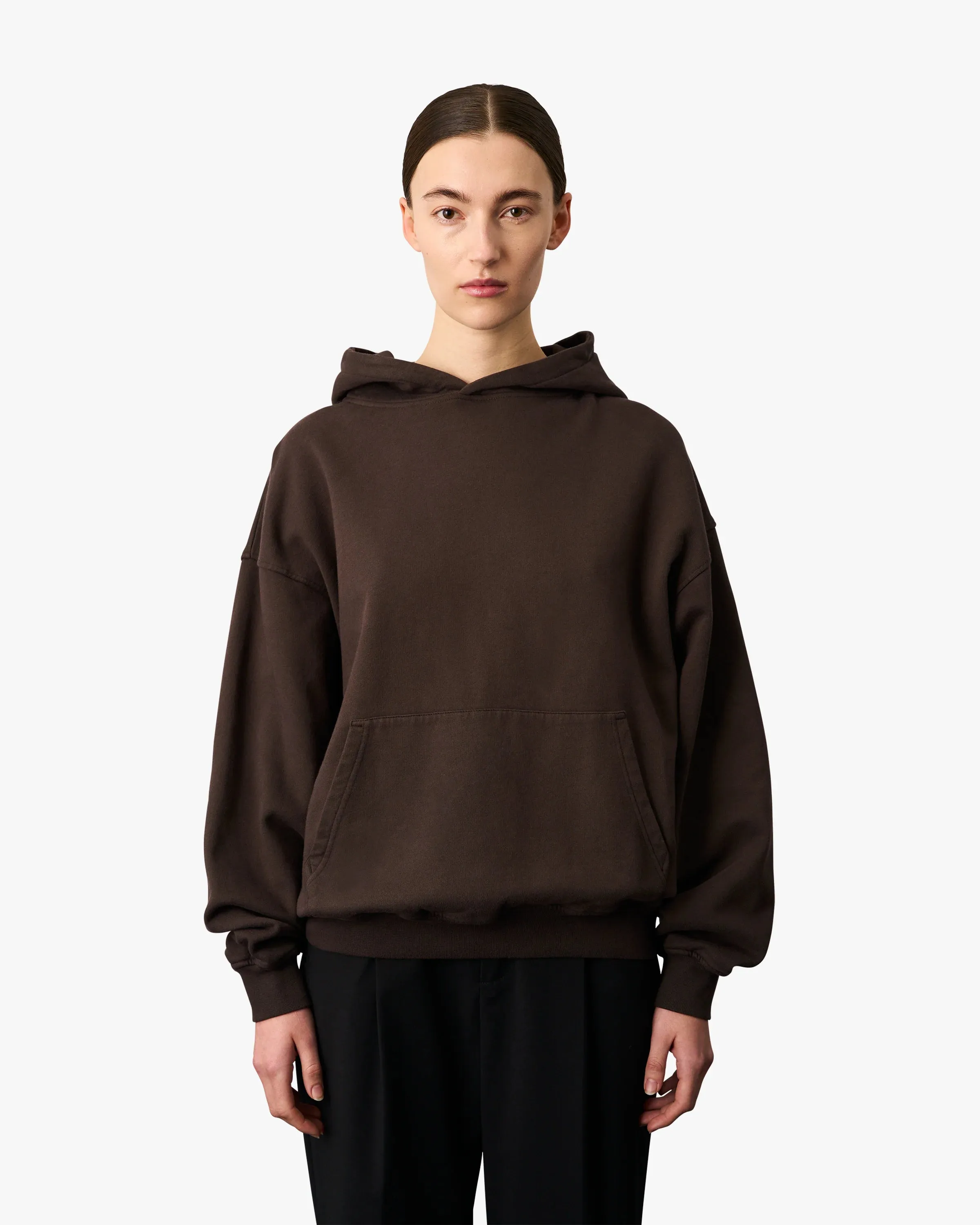 COLORFUL STANDARD - OVERSIZED HOODED COTTON FLEECE - OPTICAL WHITE