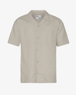 Linen Short Sleeved Shirt - Oyster Grey