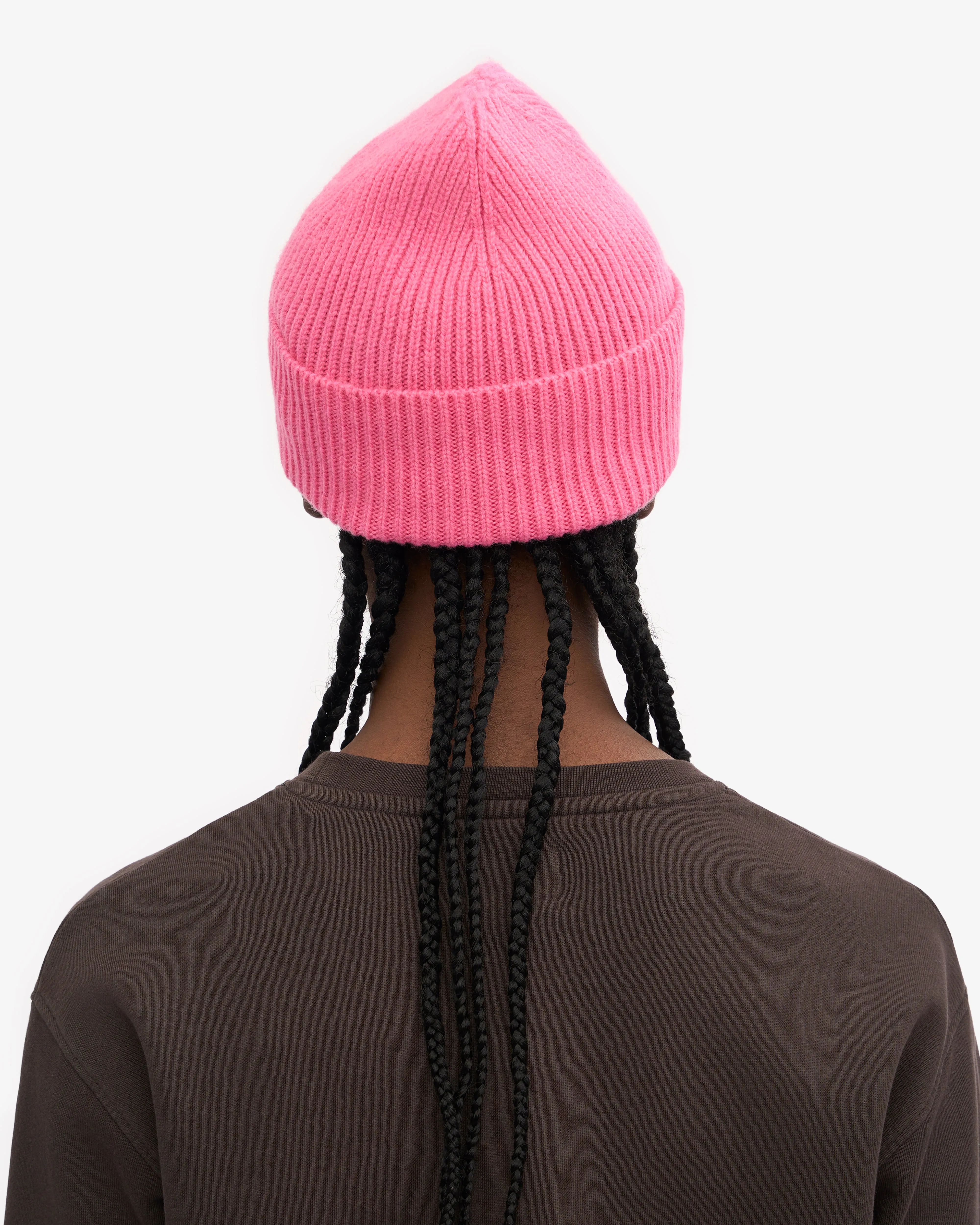 Merino Wool Beanie - Bubblegum Pink