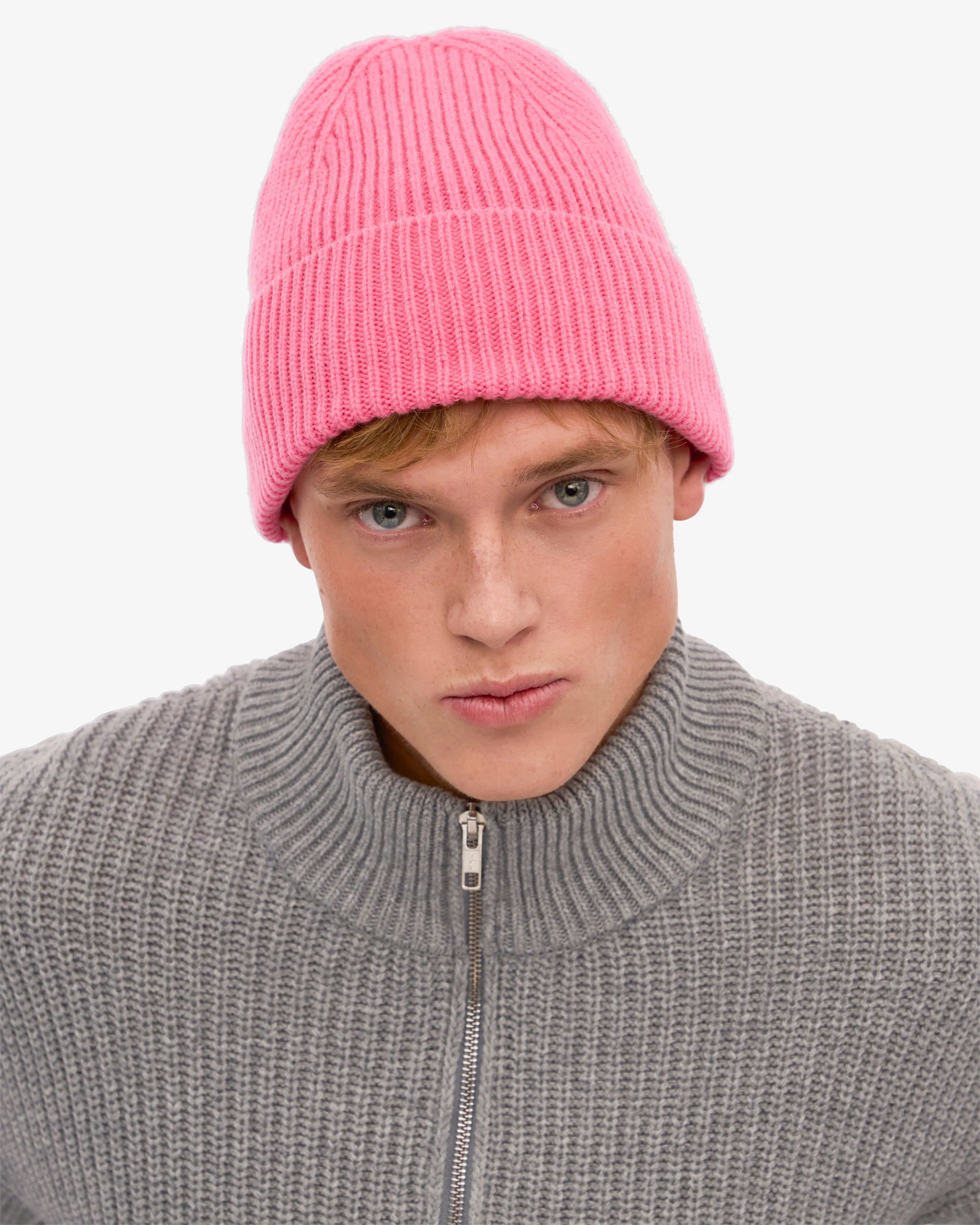 Merino Wool Beanie - Bubblegum Pink