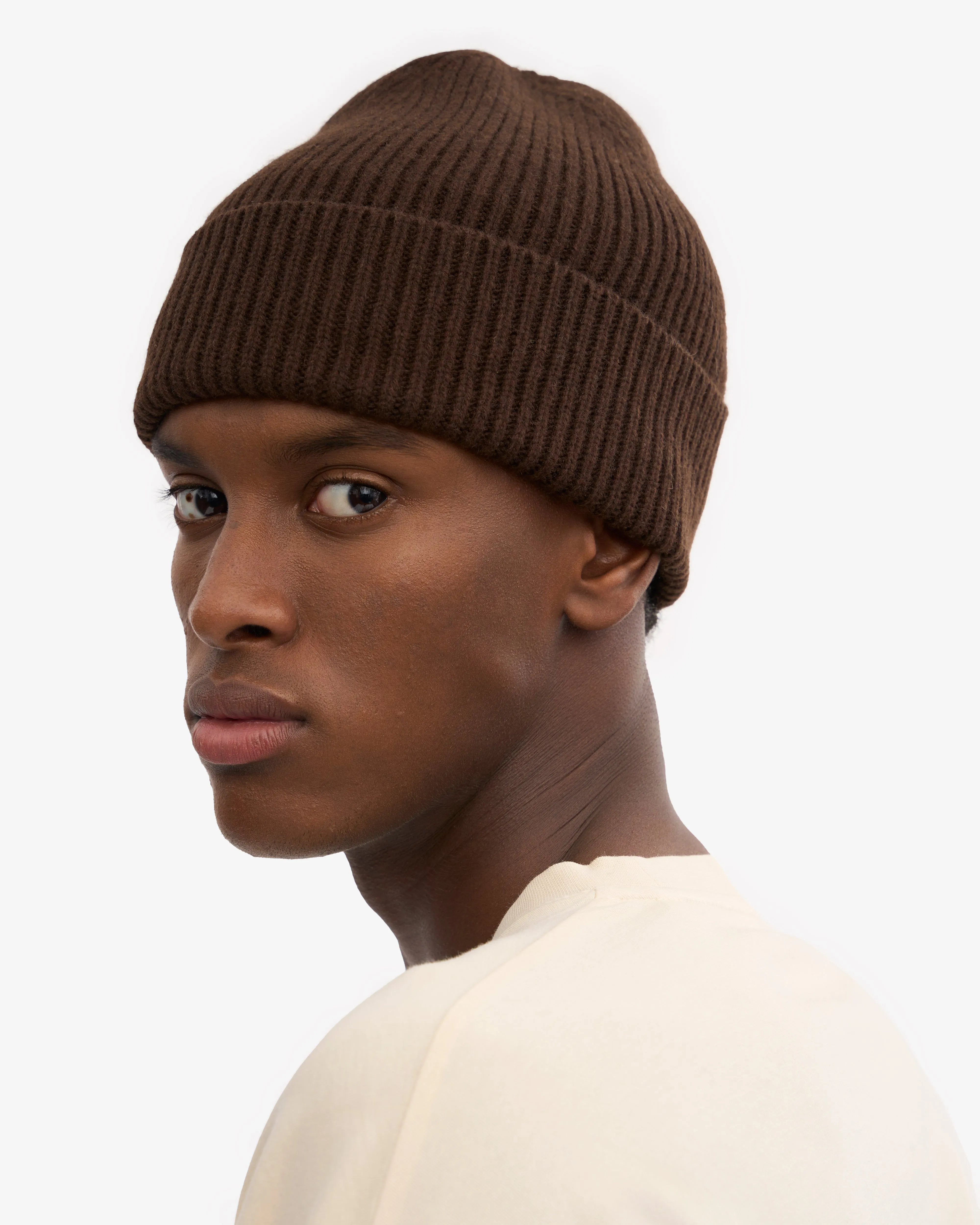 Merino Wool Beanie - Coffee Brown
