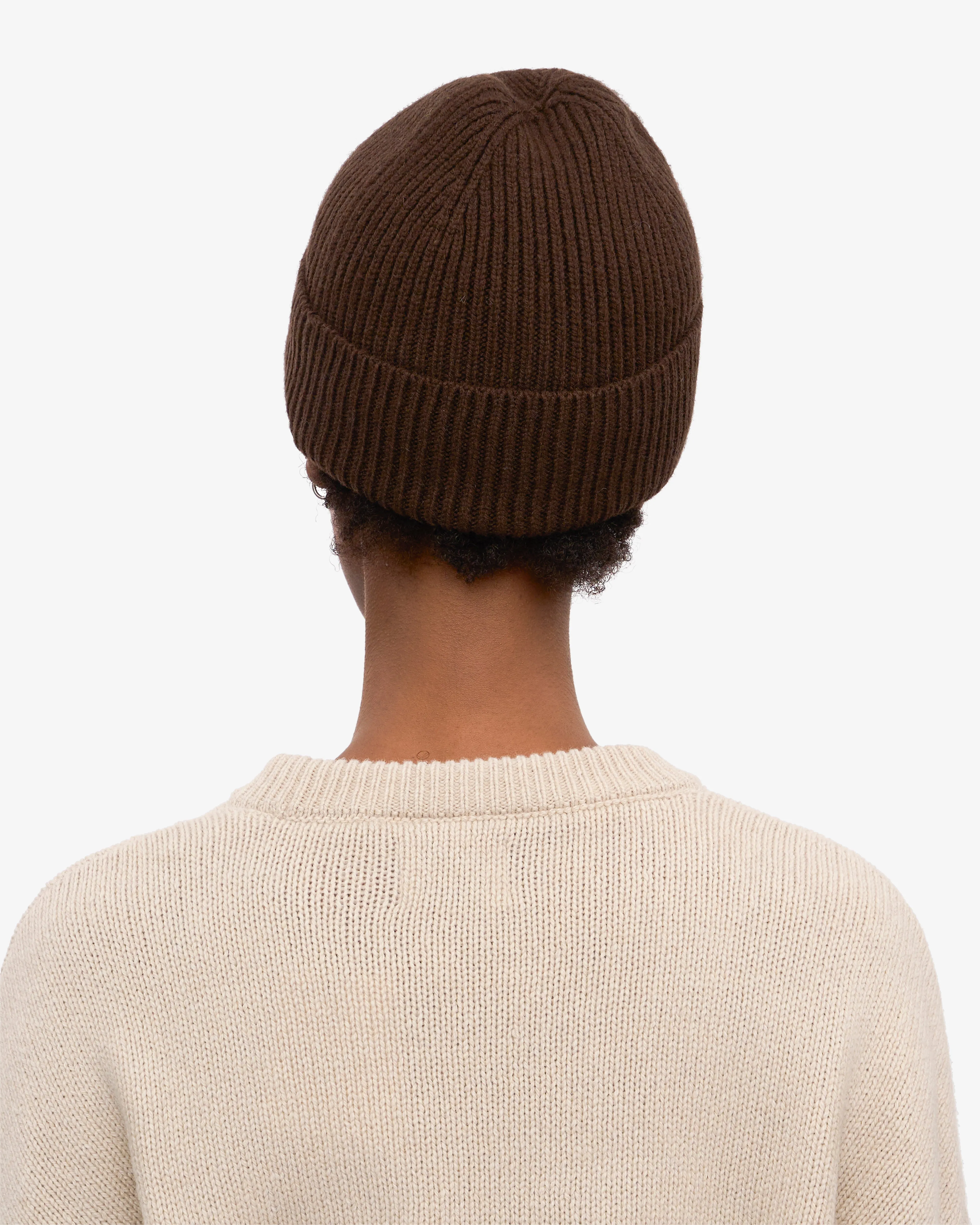Merino Wool Beanie - Coffee Brown