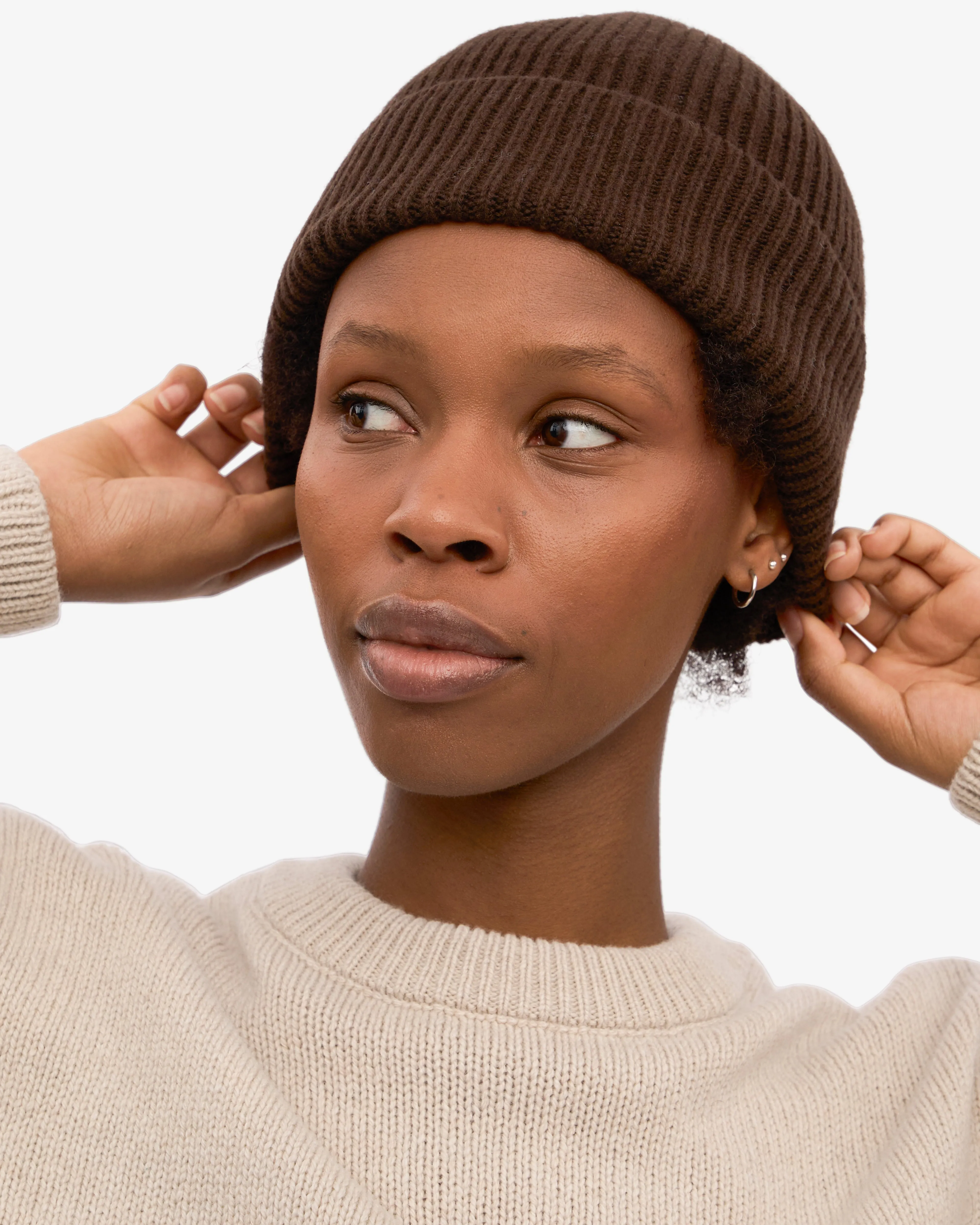 Merino Wool Beanie - Coffee Brown