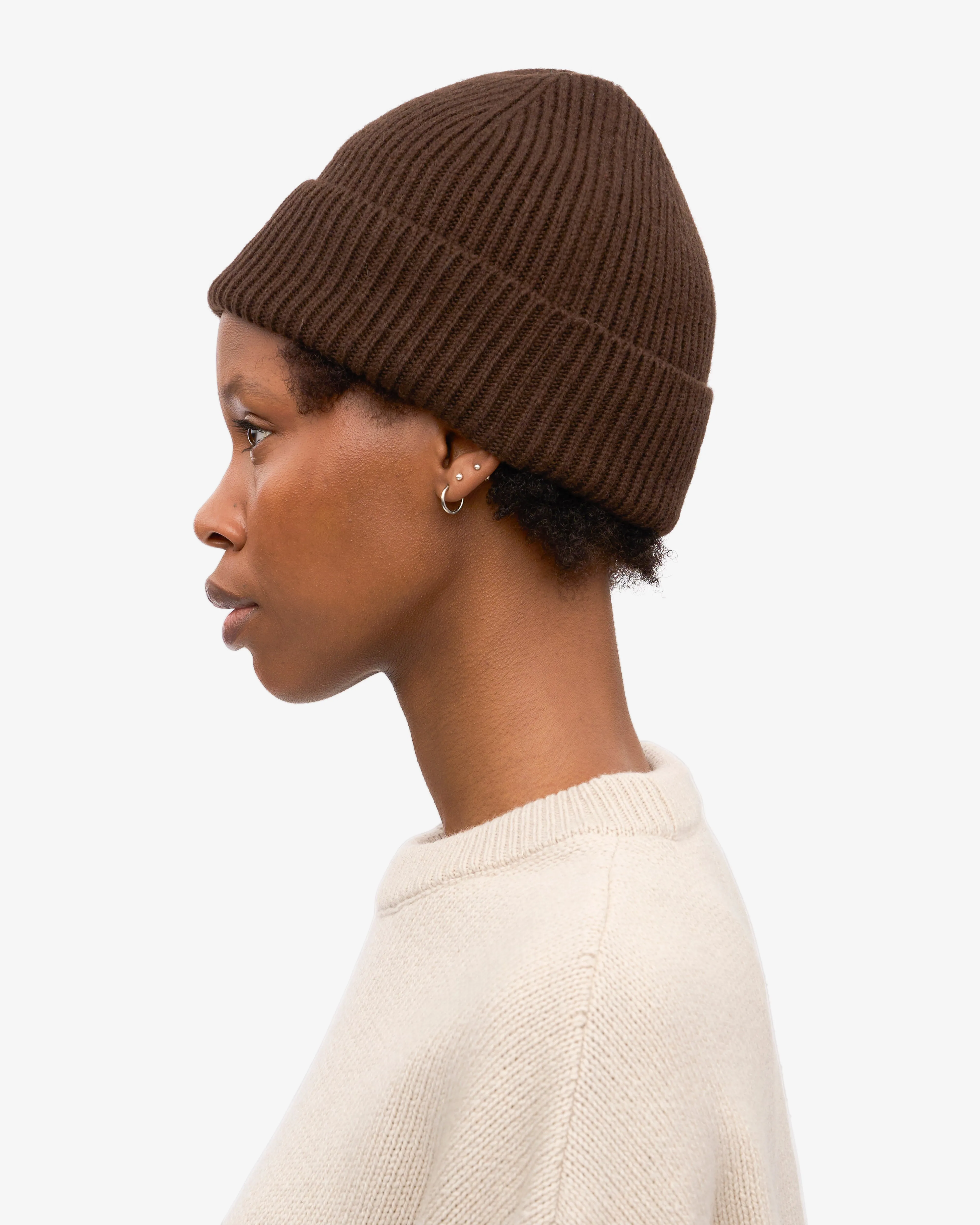 Merino Wool Beanie - Coffee Brown