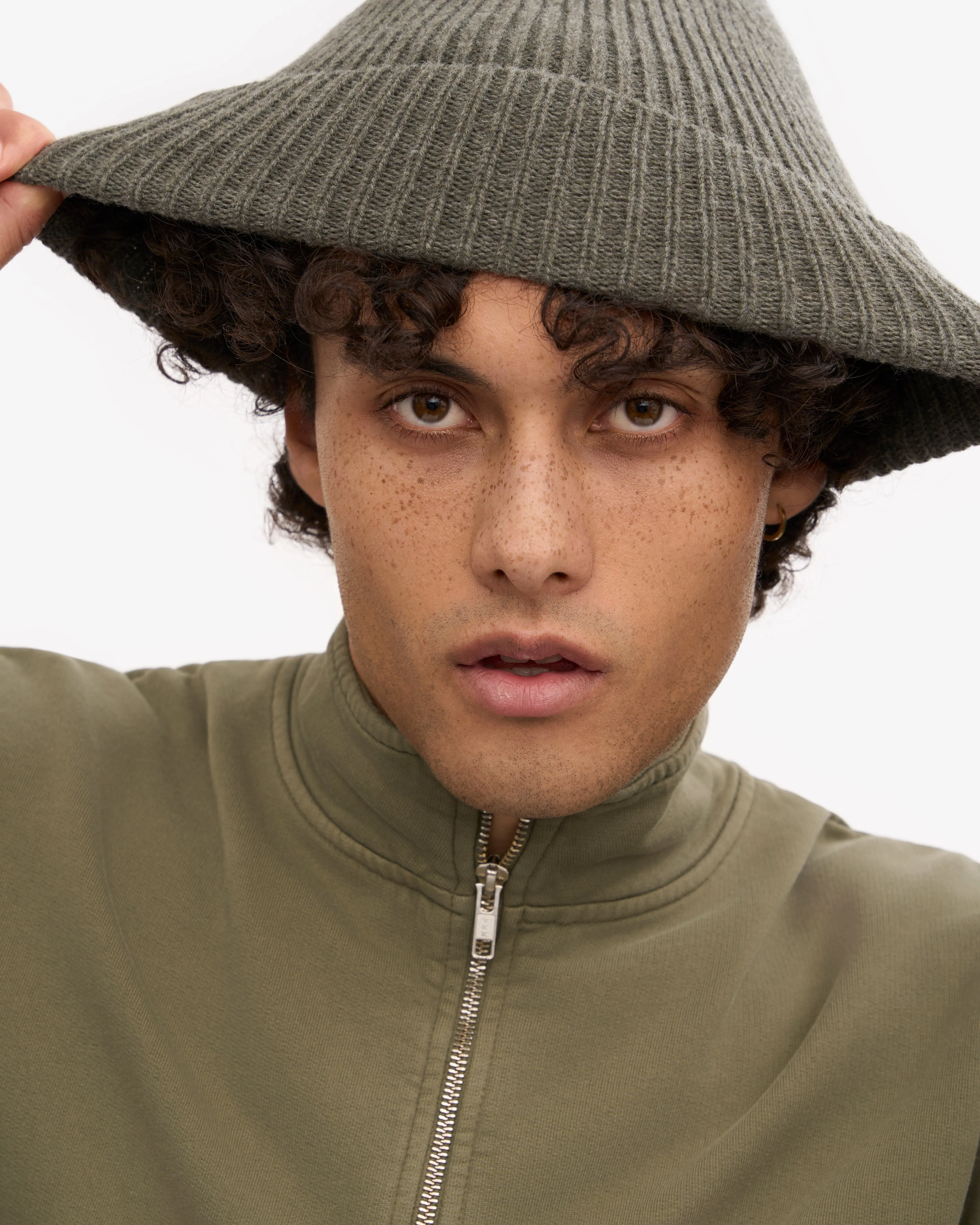 Merino Wool Beanie - Dusty Olive