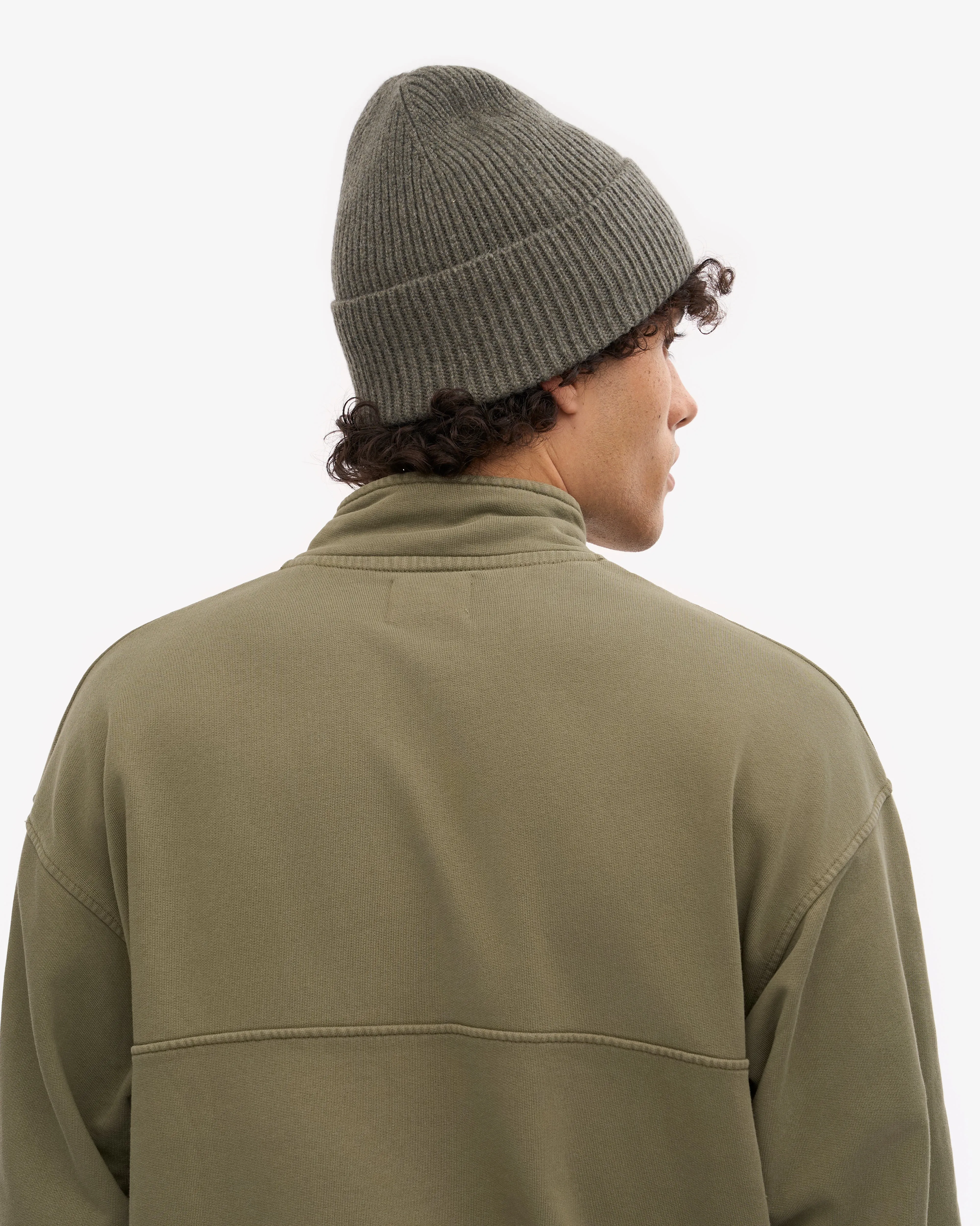 Merino Wool Beanie - Dusty Olive