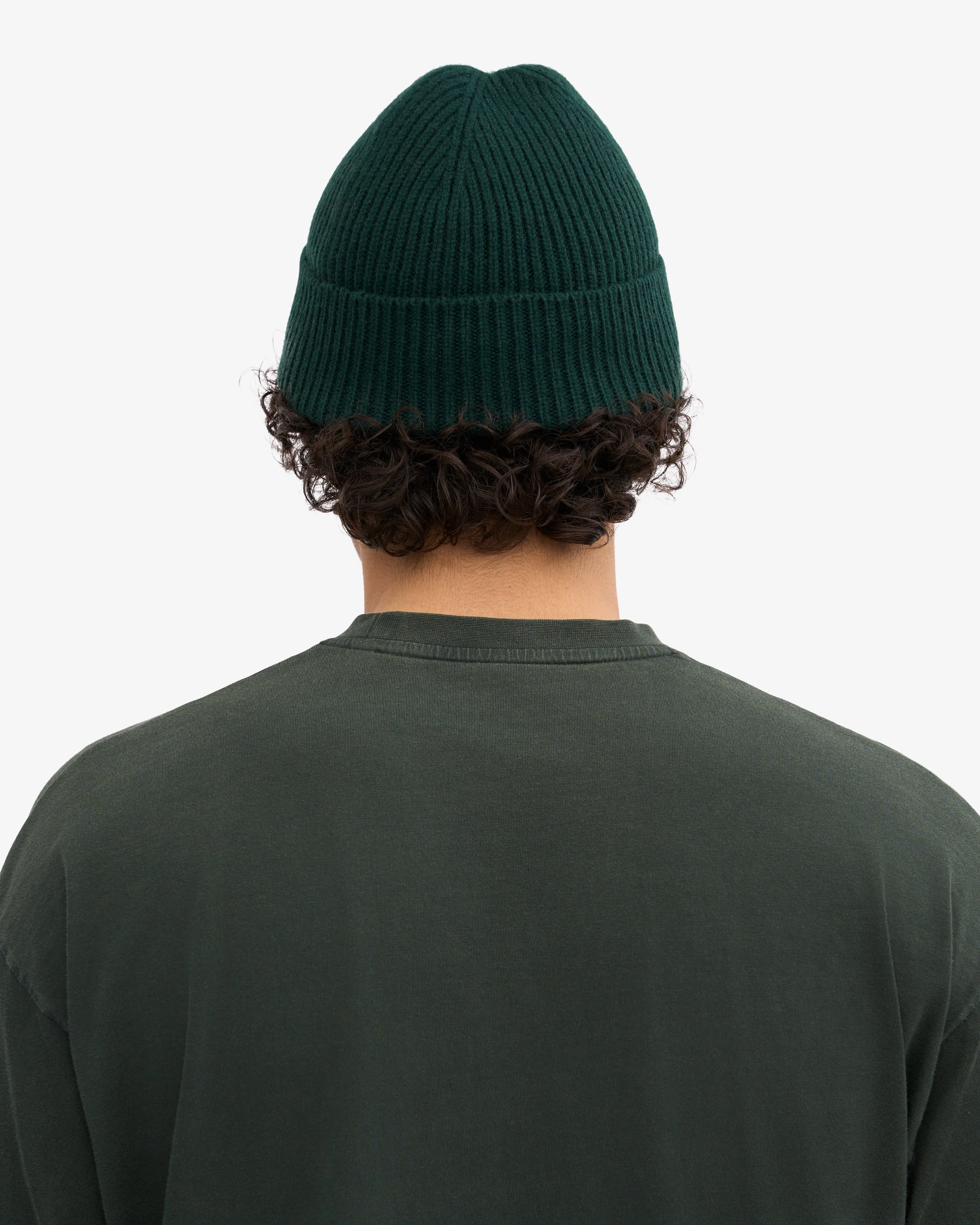 Merino Wool Beanie - Emerald Green