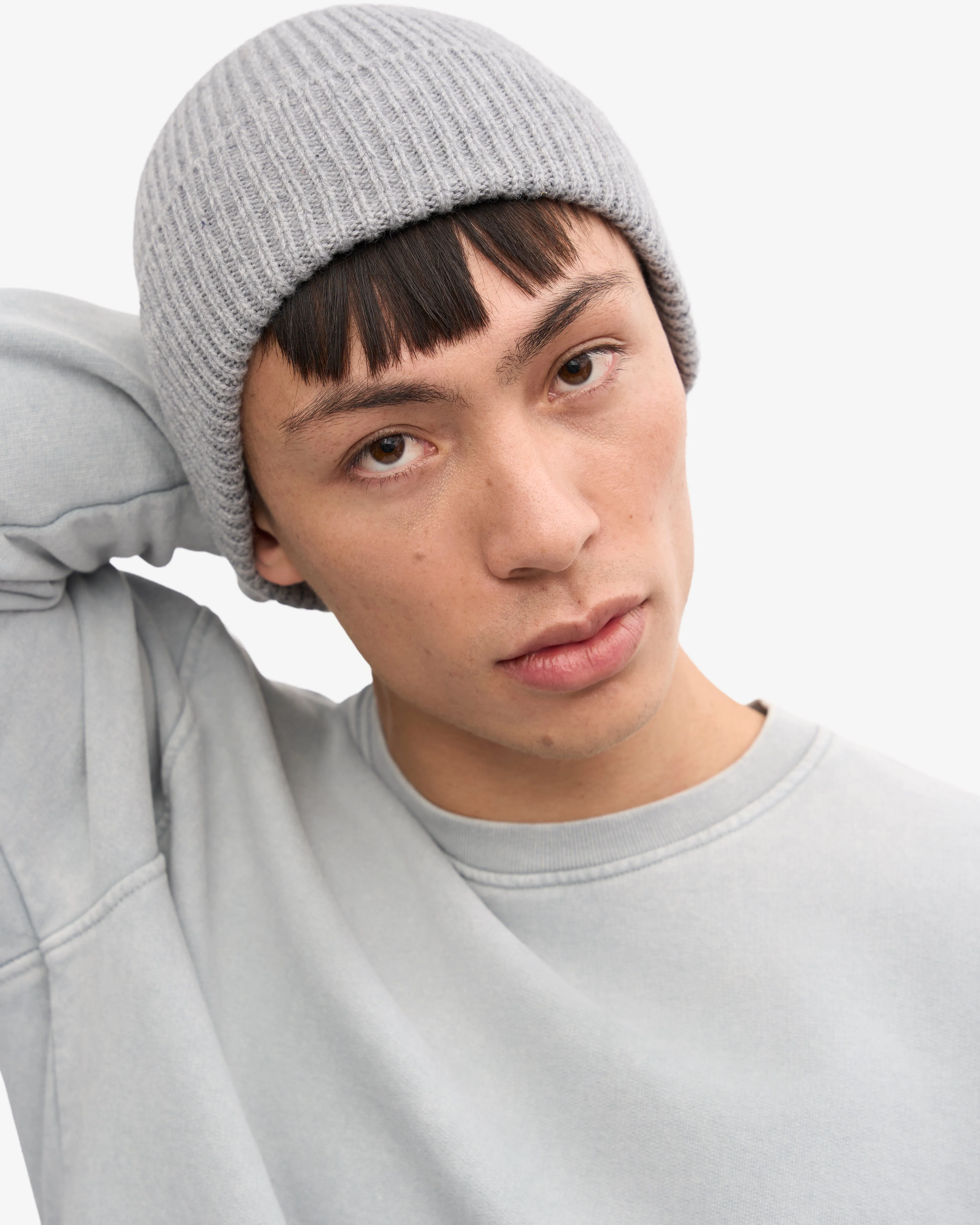 Merino Wool Beanie - Heather Grey