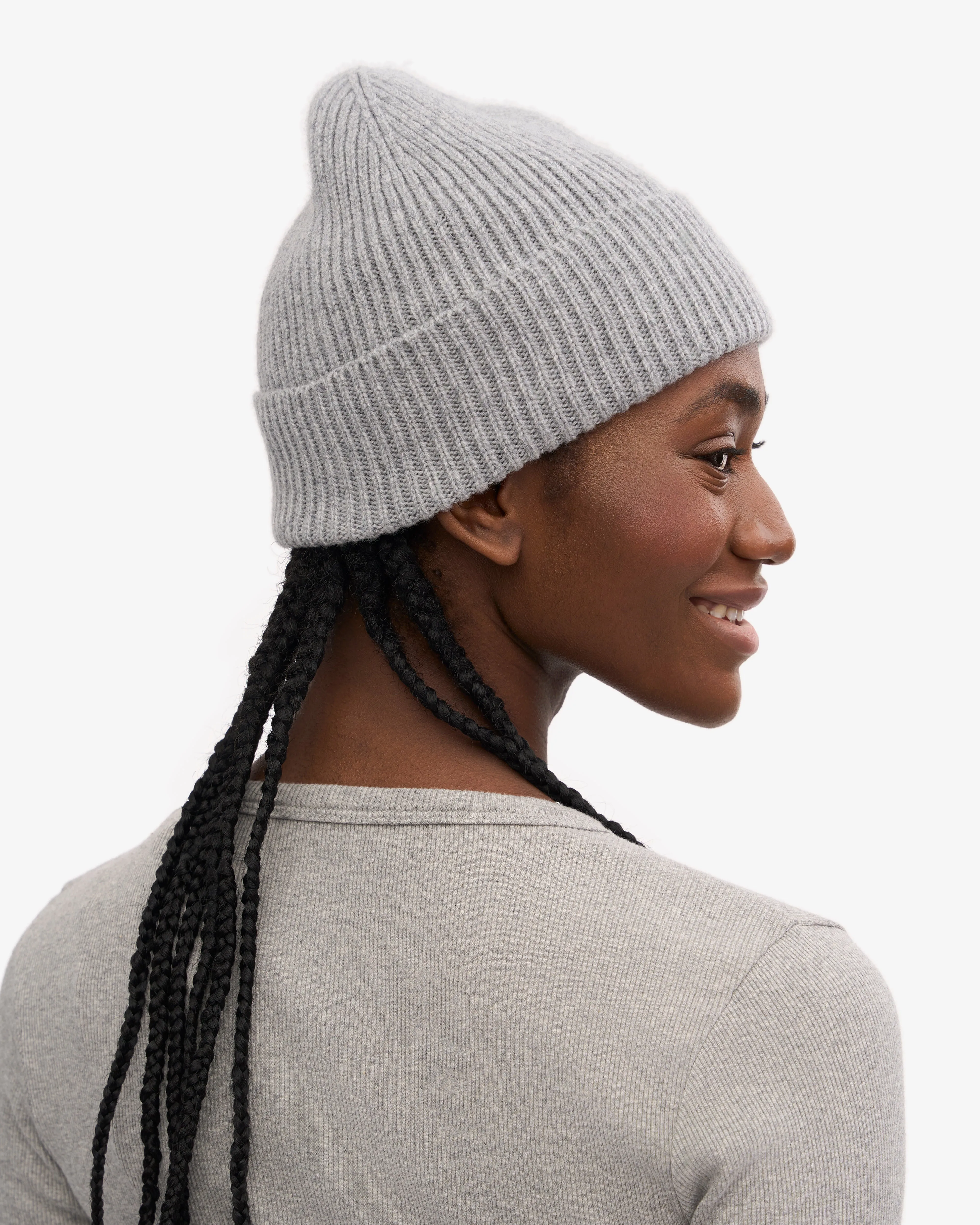 Merino Wool Beanie - Heather Grey