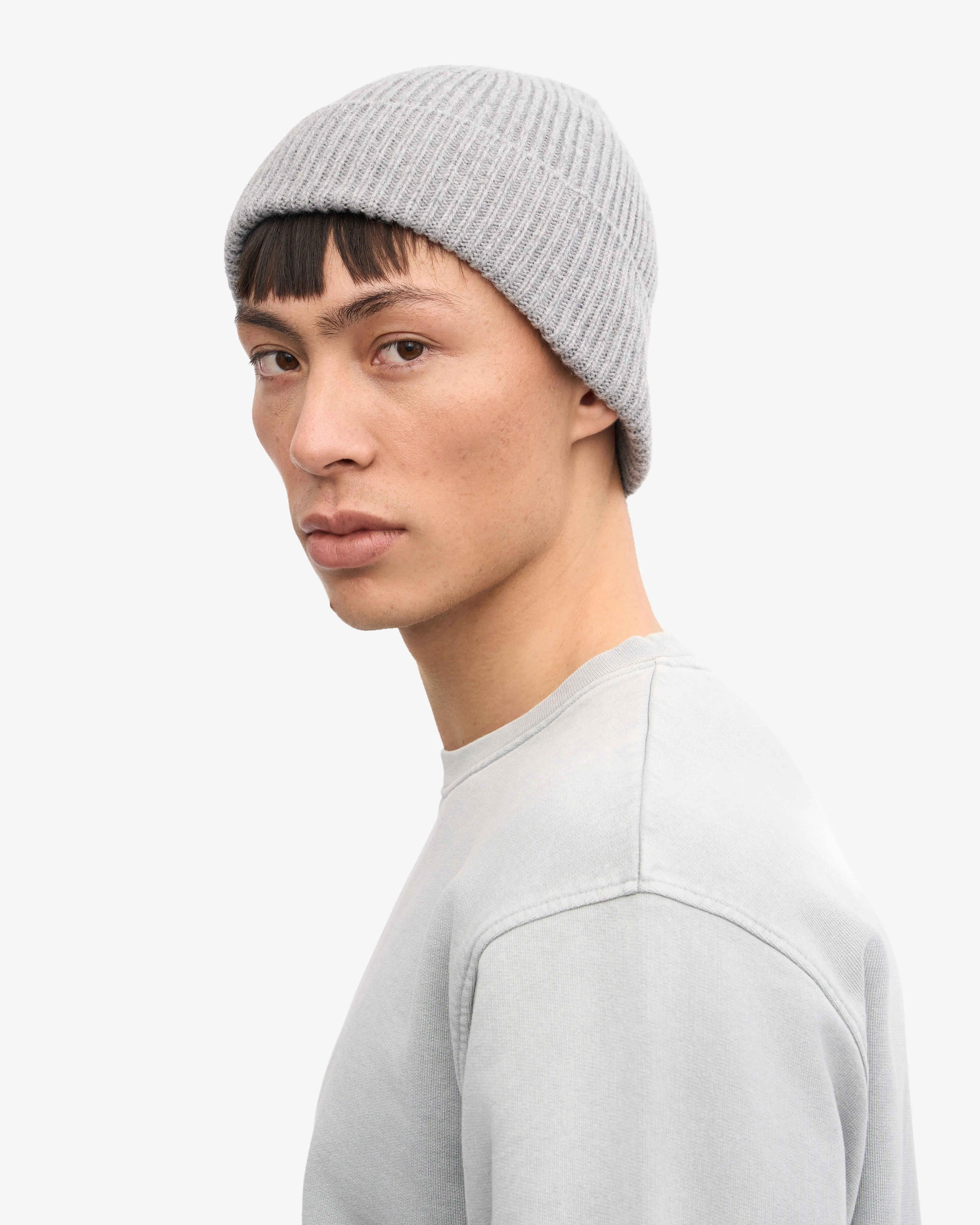 Merino Wool Beanie - Heather Grey