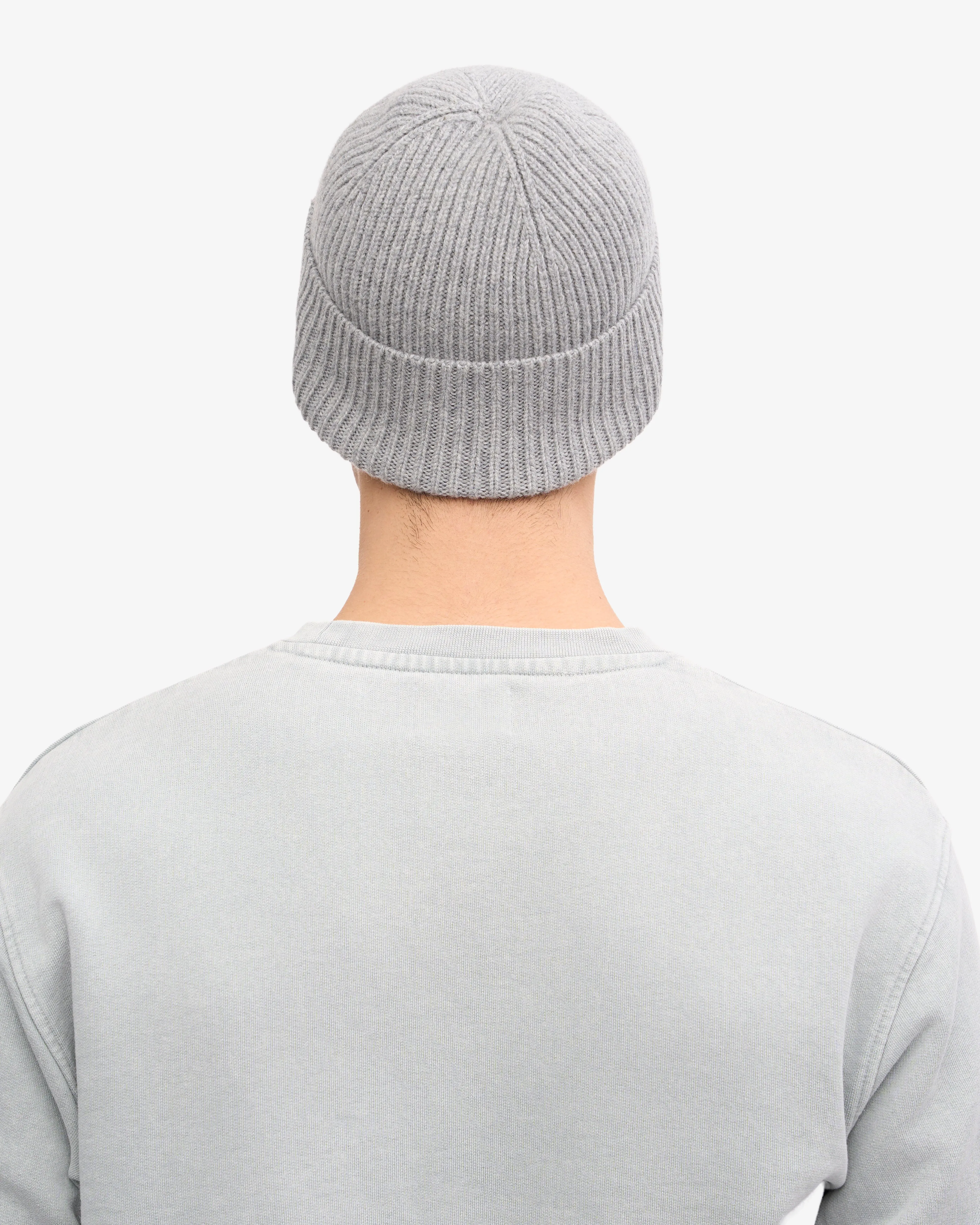 Merino Wool Beanie - Heather Grey