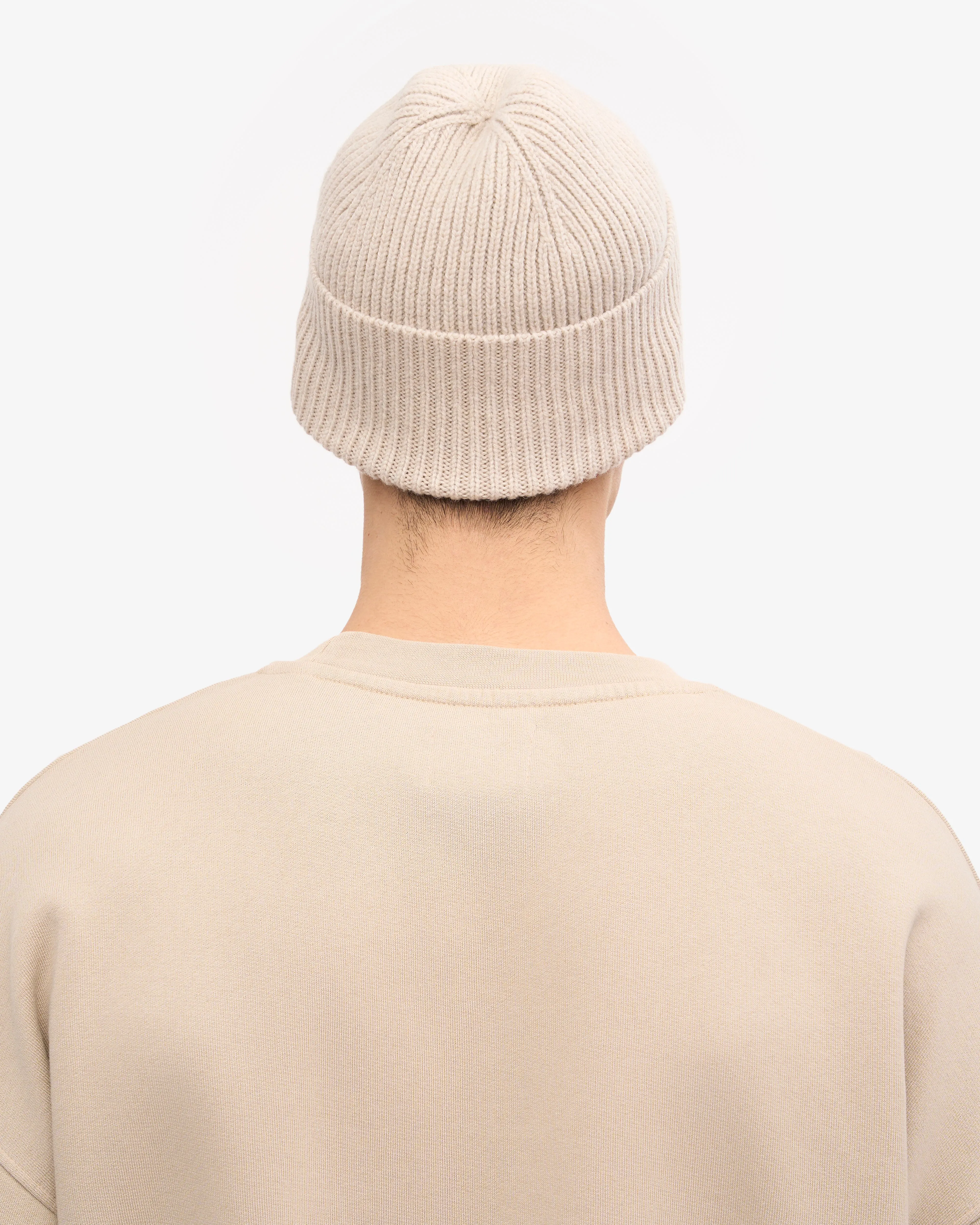 Merino Wool Beanie - Ivory White
