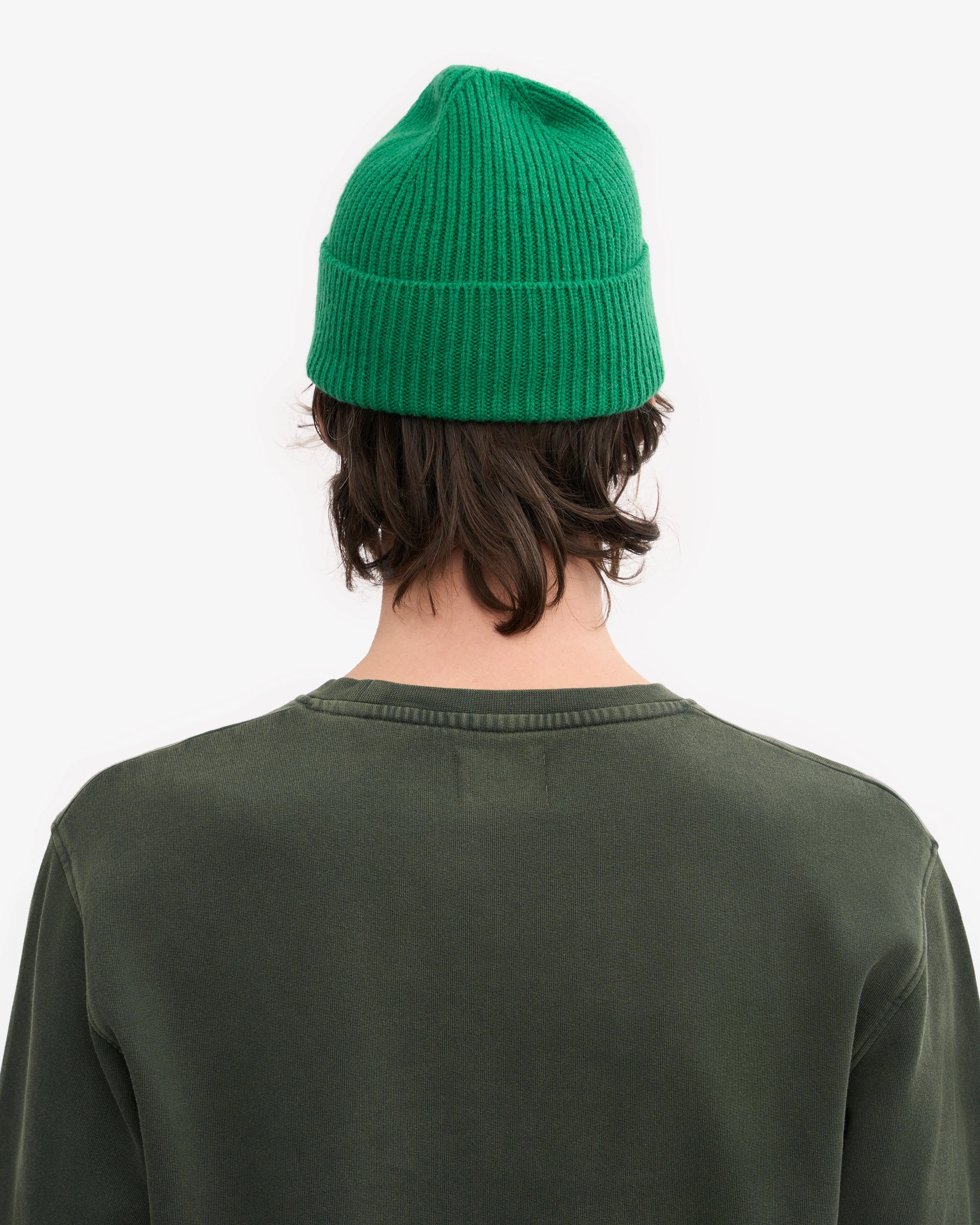 Merino Wool Beanie - Kelly Green