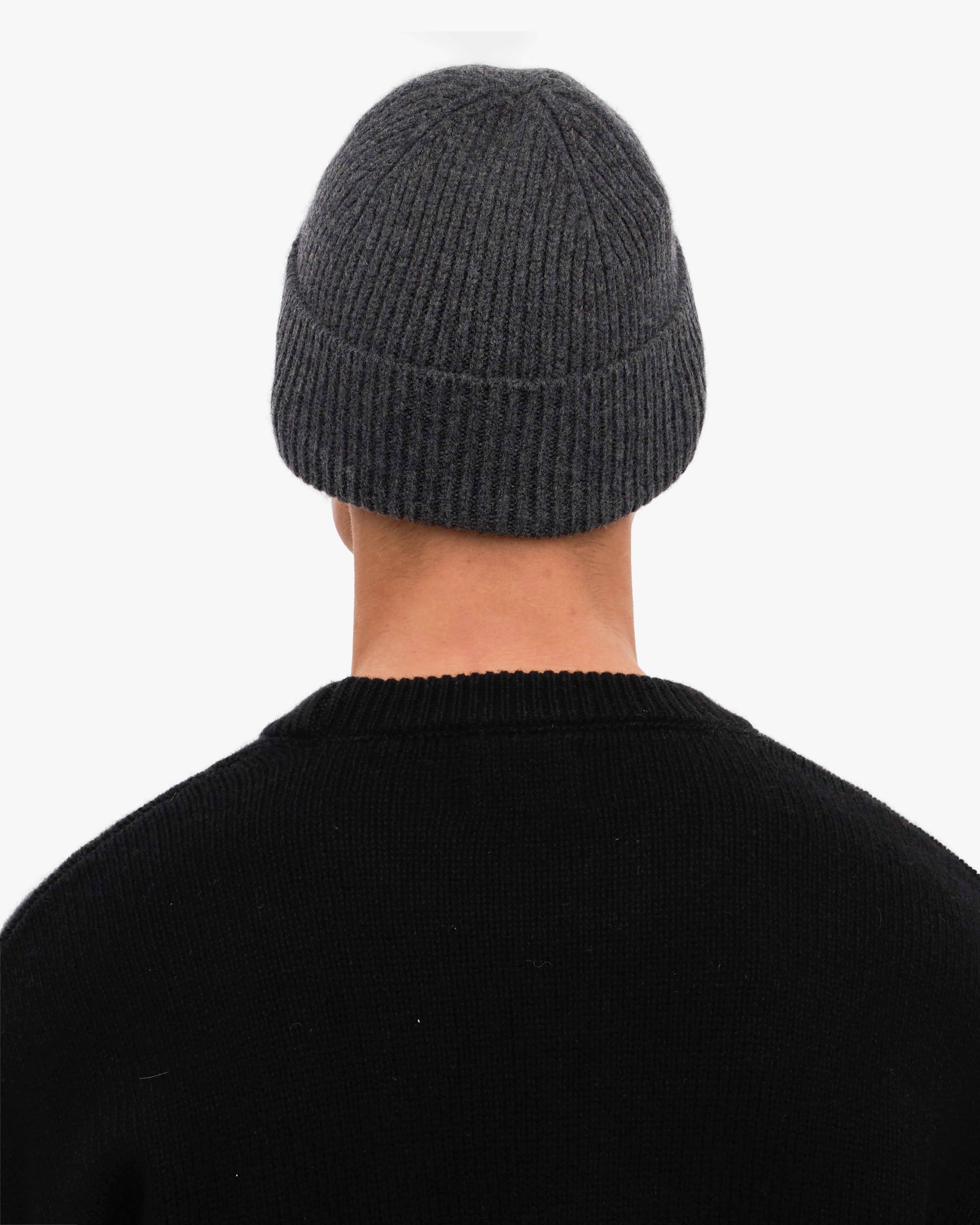 Merino Wool Beanie - Lava Grey