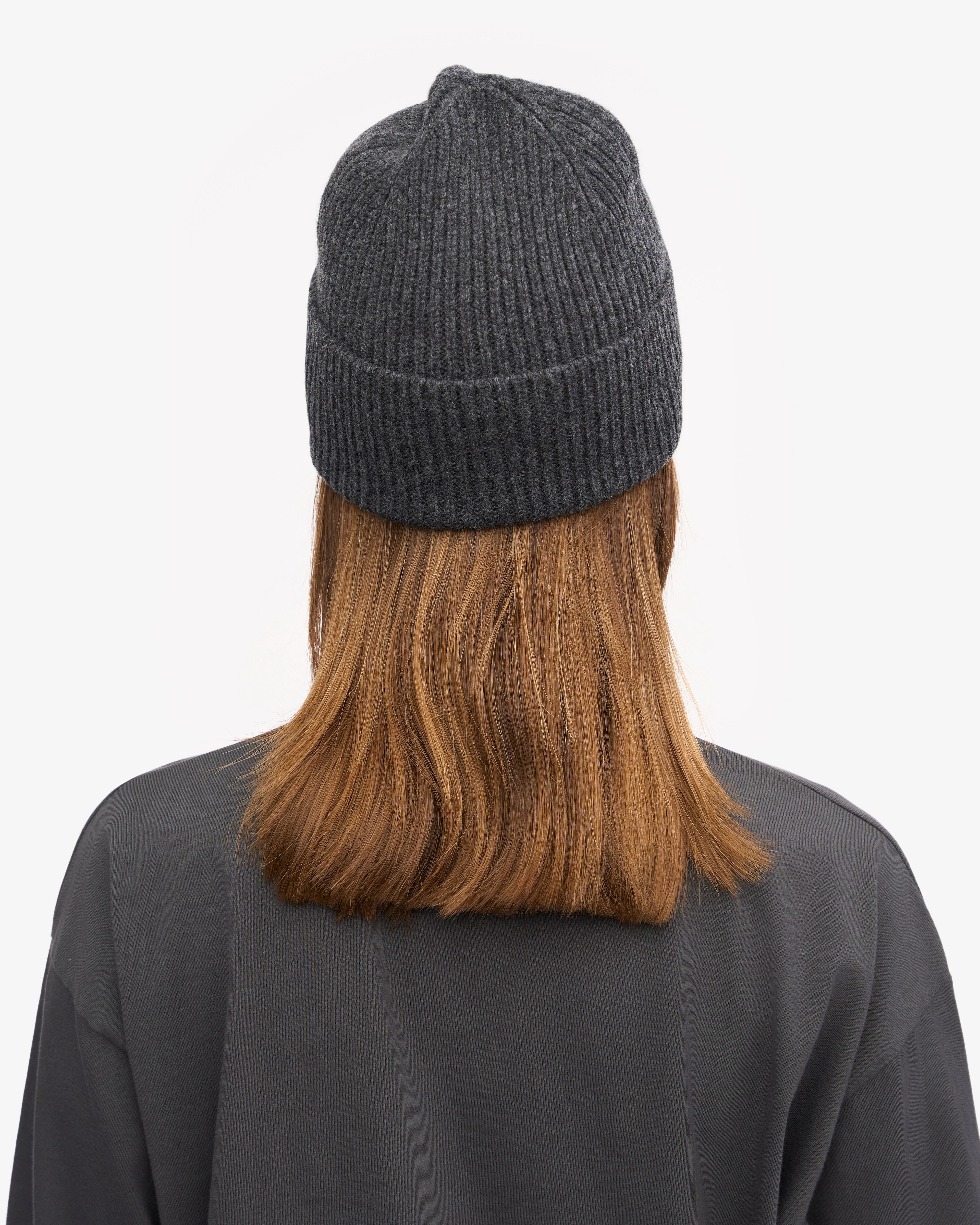 Merino Wool Beanie - Lava Grey
