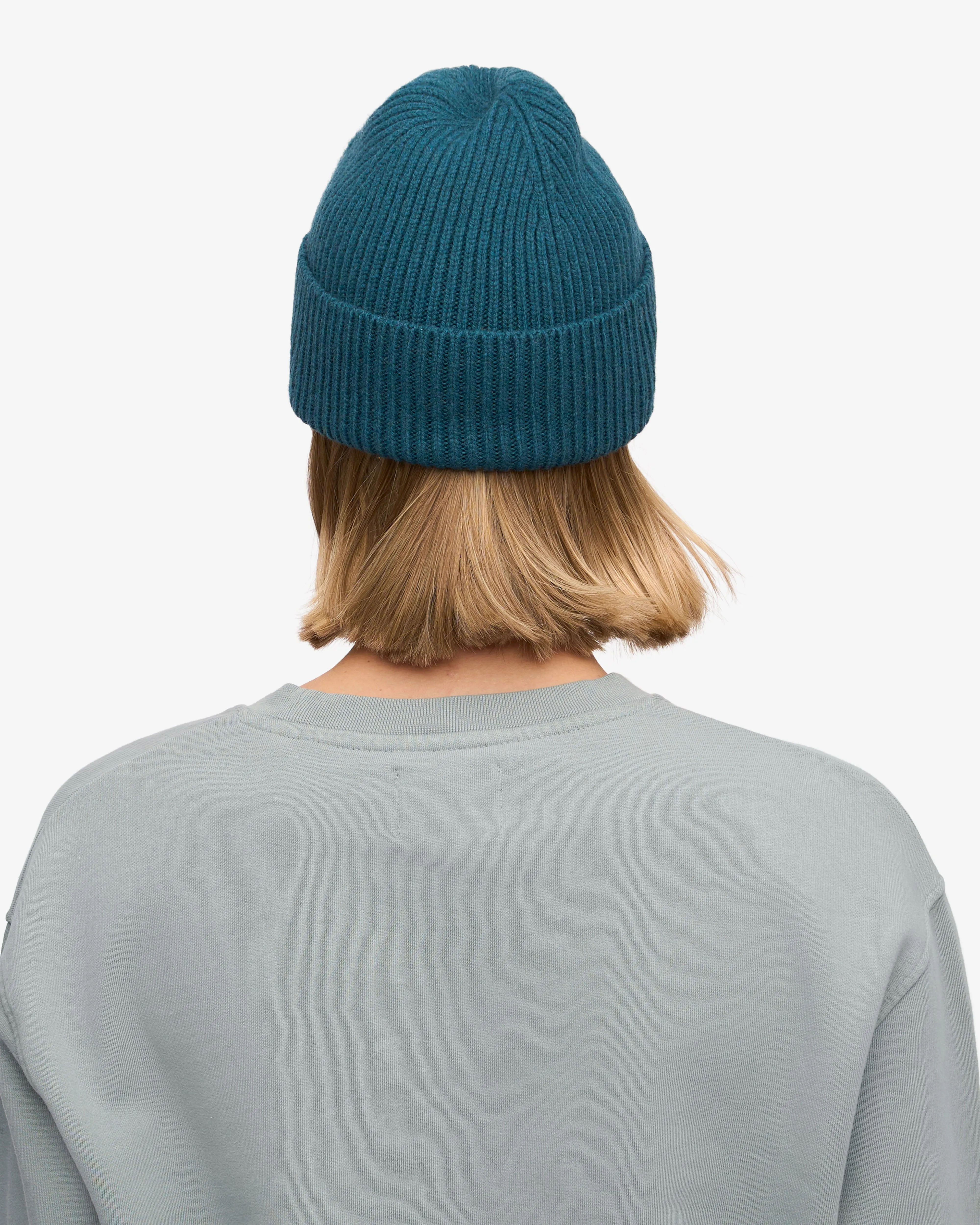 Merino Wool Beanie - Ocean Green