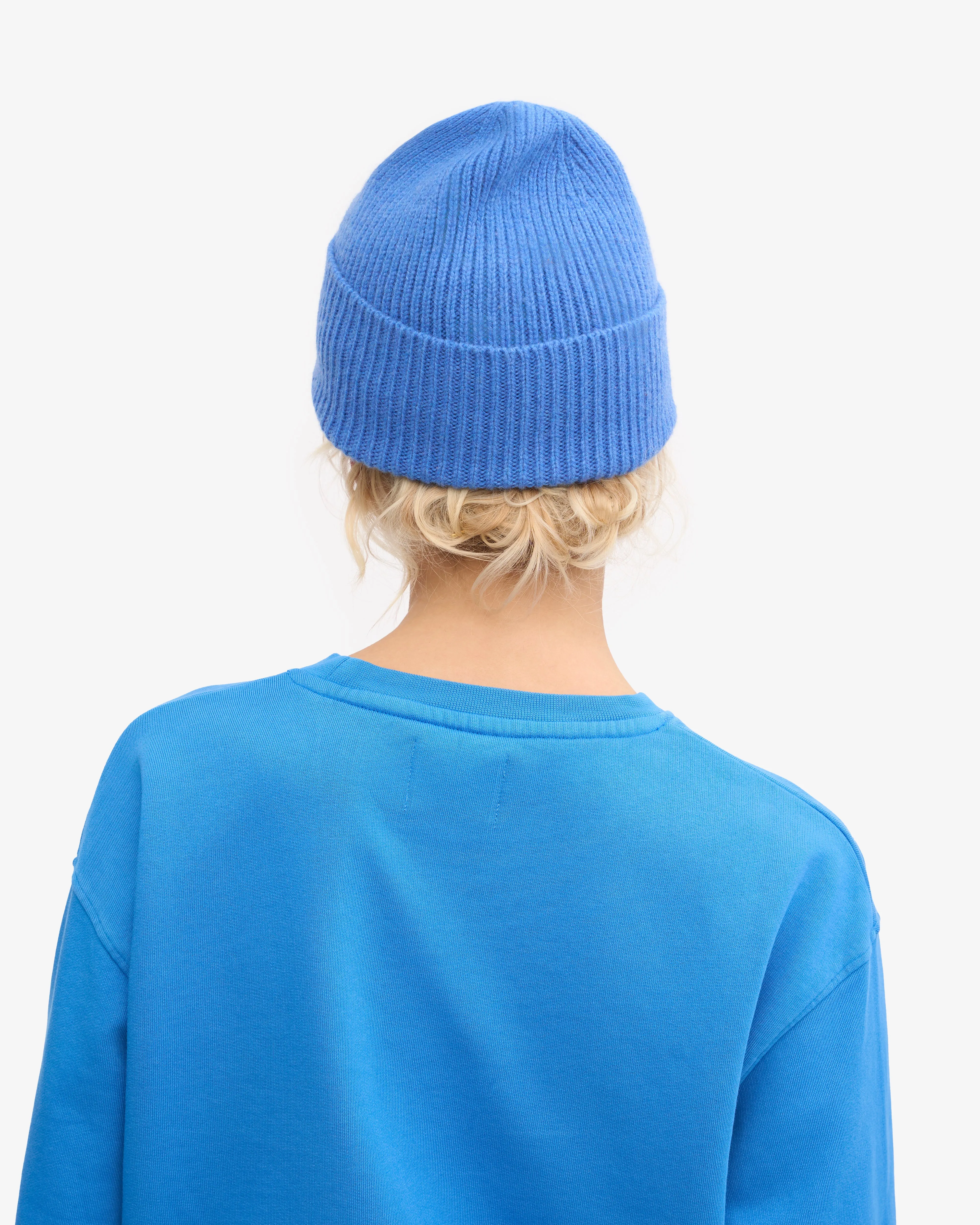 Merino Wool Beanie - Pacific Blue
