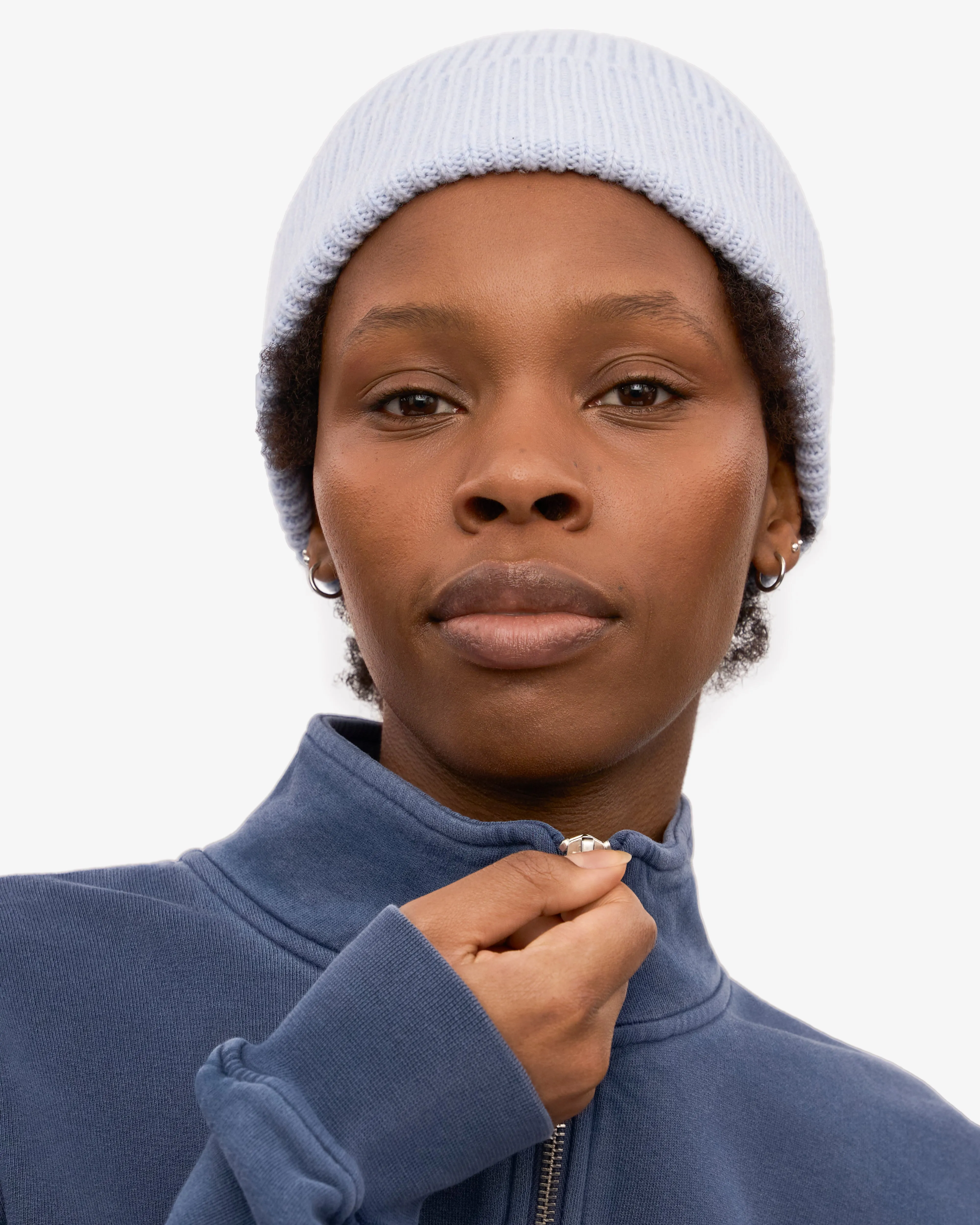 Merino Wool Beanie - Polar Blue