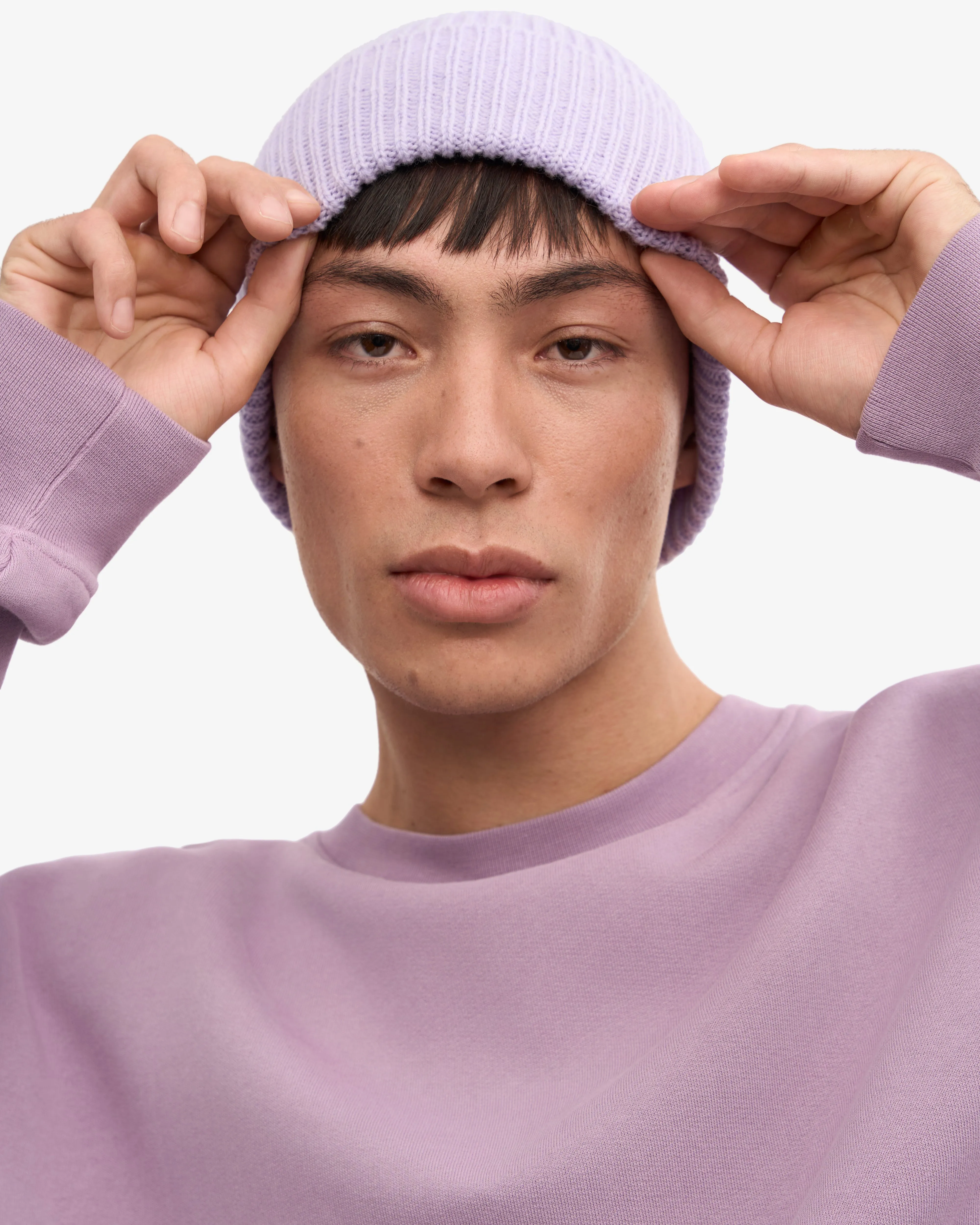 Merino Wool Beanie - Soft Lavender