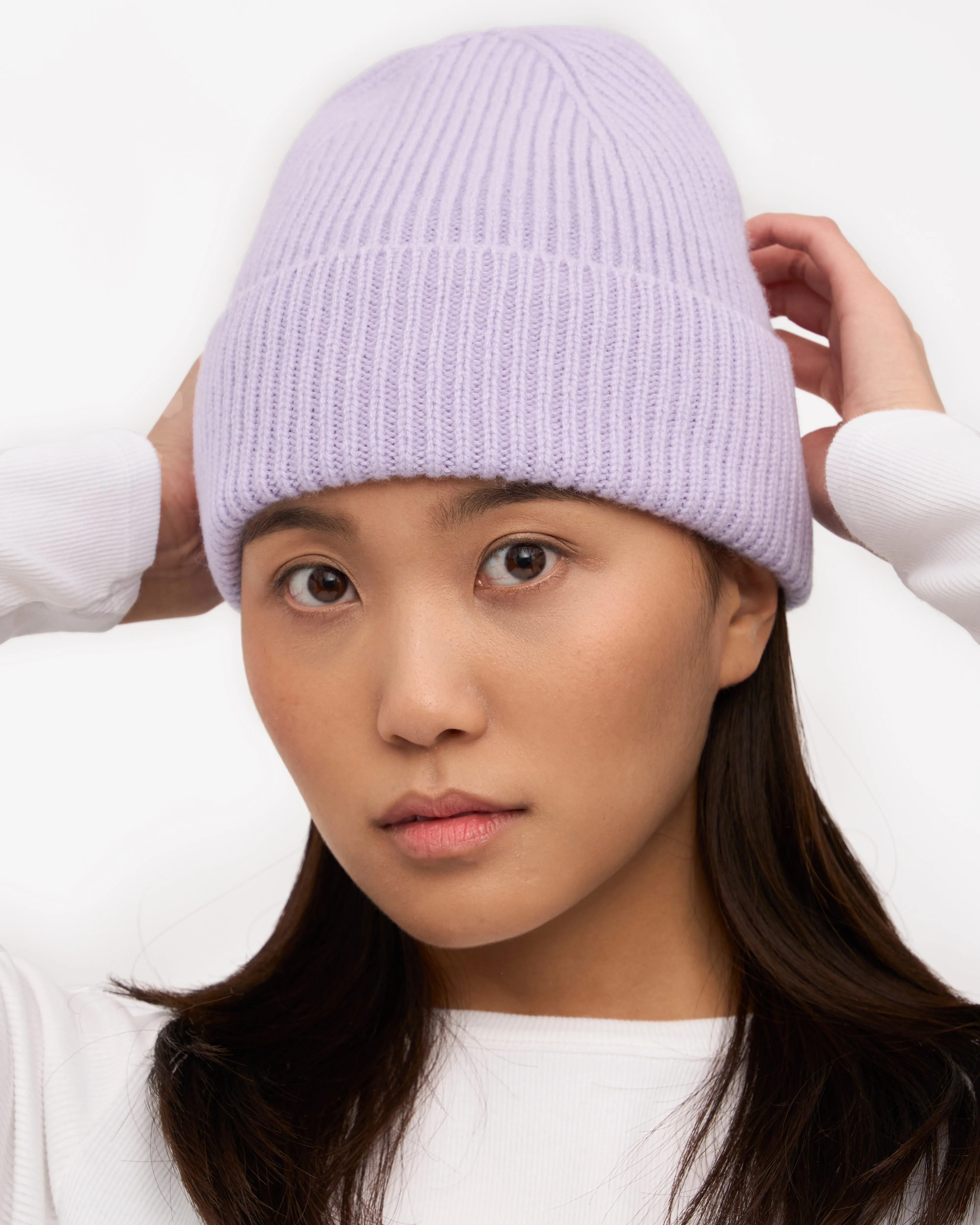 Merino Wool Beanie - Soft Lavender
