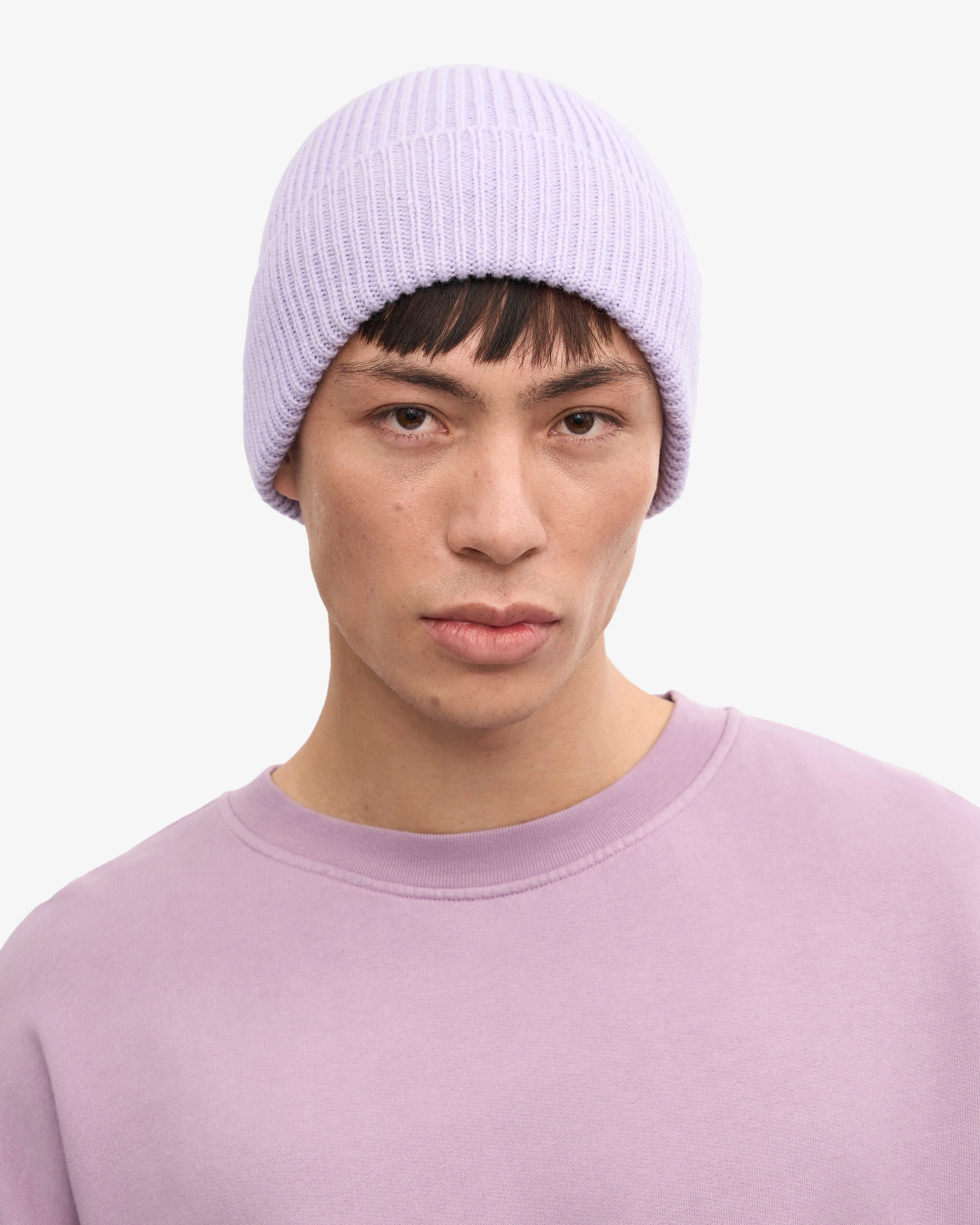 Merino Wool Beanie - Soft Lavender