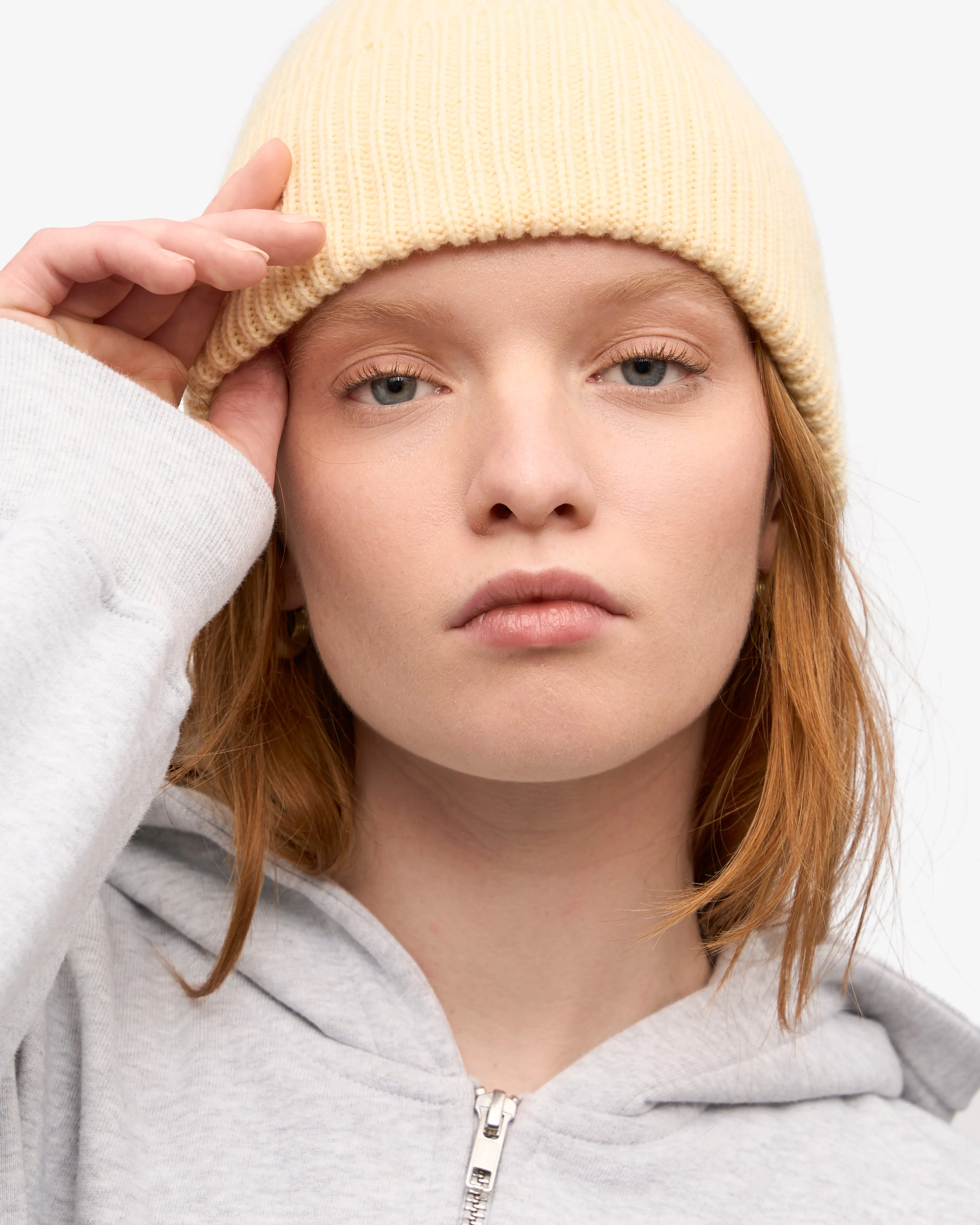 Merino Wool Beanie - Soft Yellow