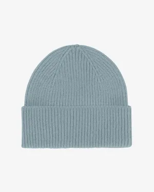 Merino Wool Beanie - Stone Blue