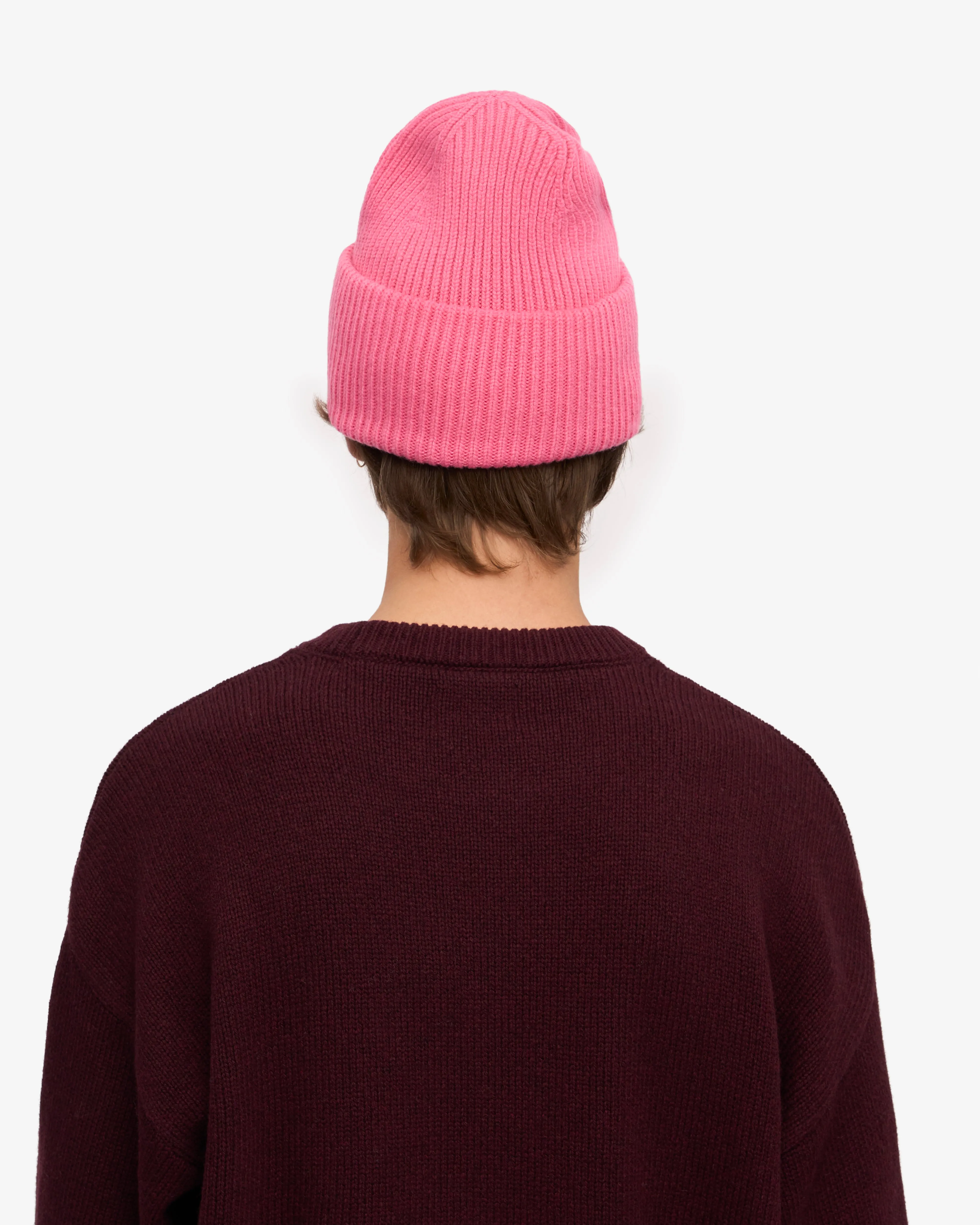 Merino Wool Hat - Bubblegum Pink