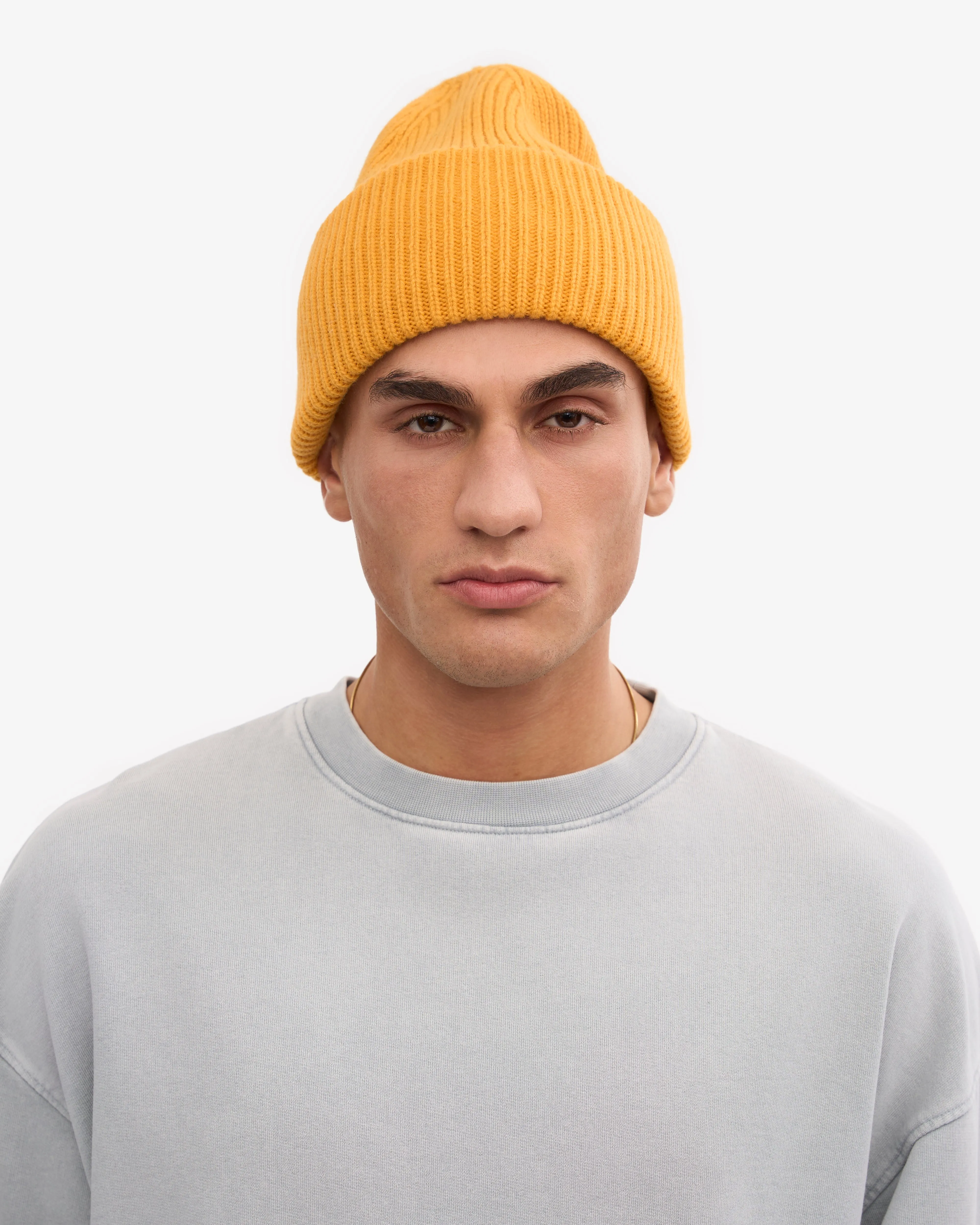 Merino Wool Hat - Burned Yellow