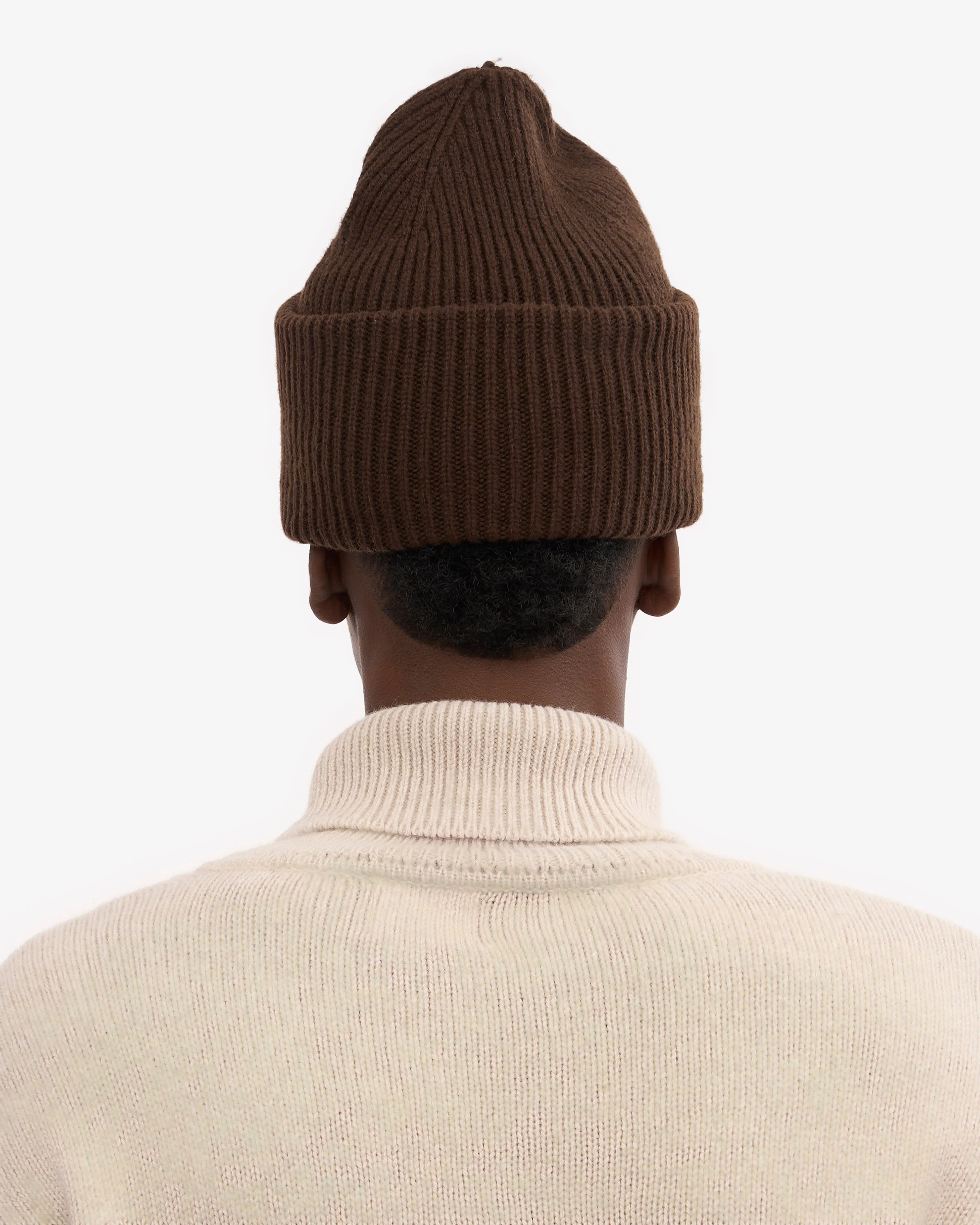 Merino Wool Hat - Coffee Brown