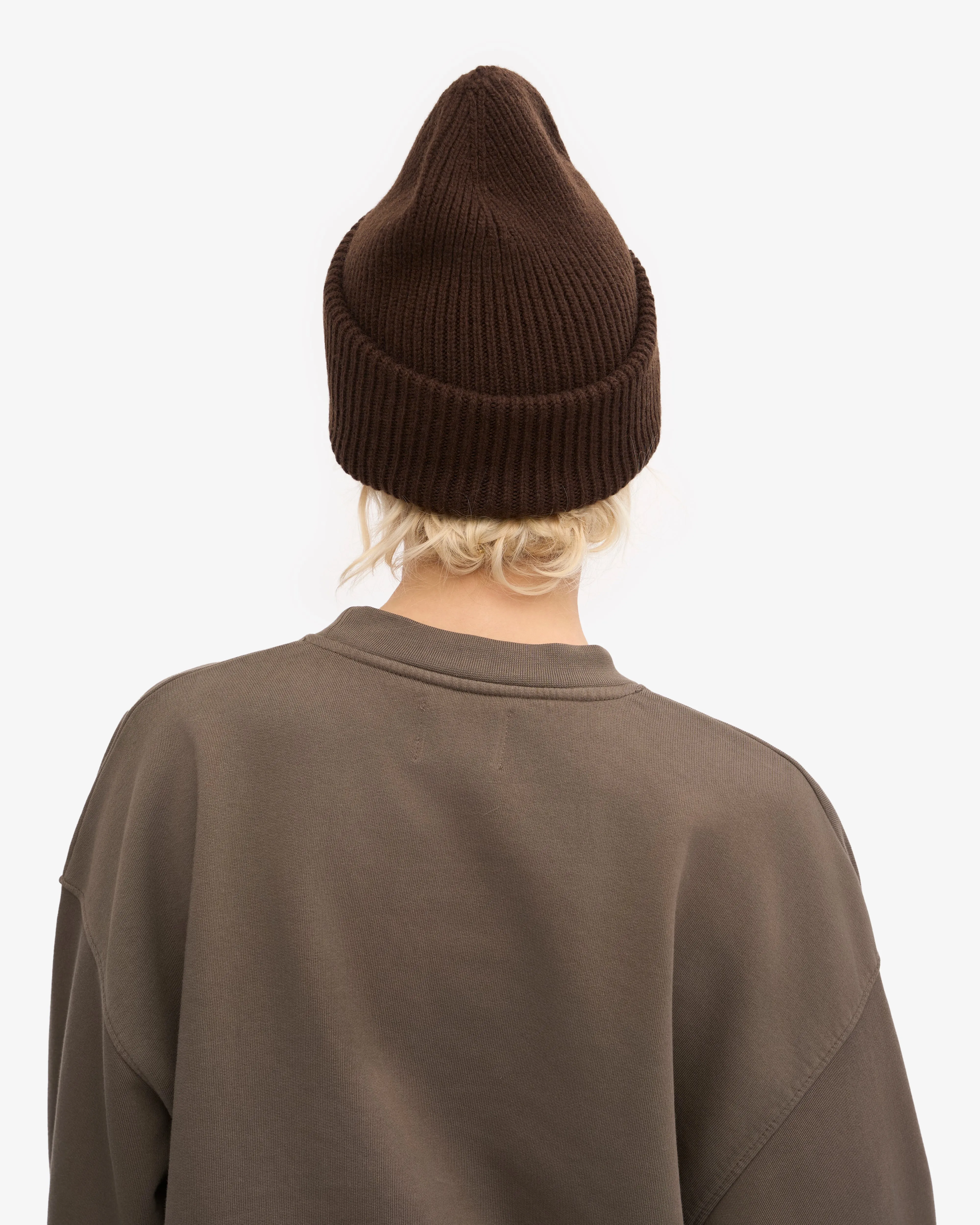 Merino Wool Hat - Coffee Brown