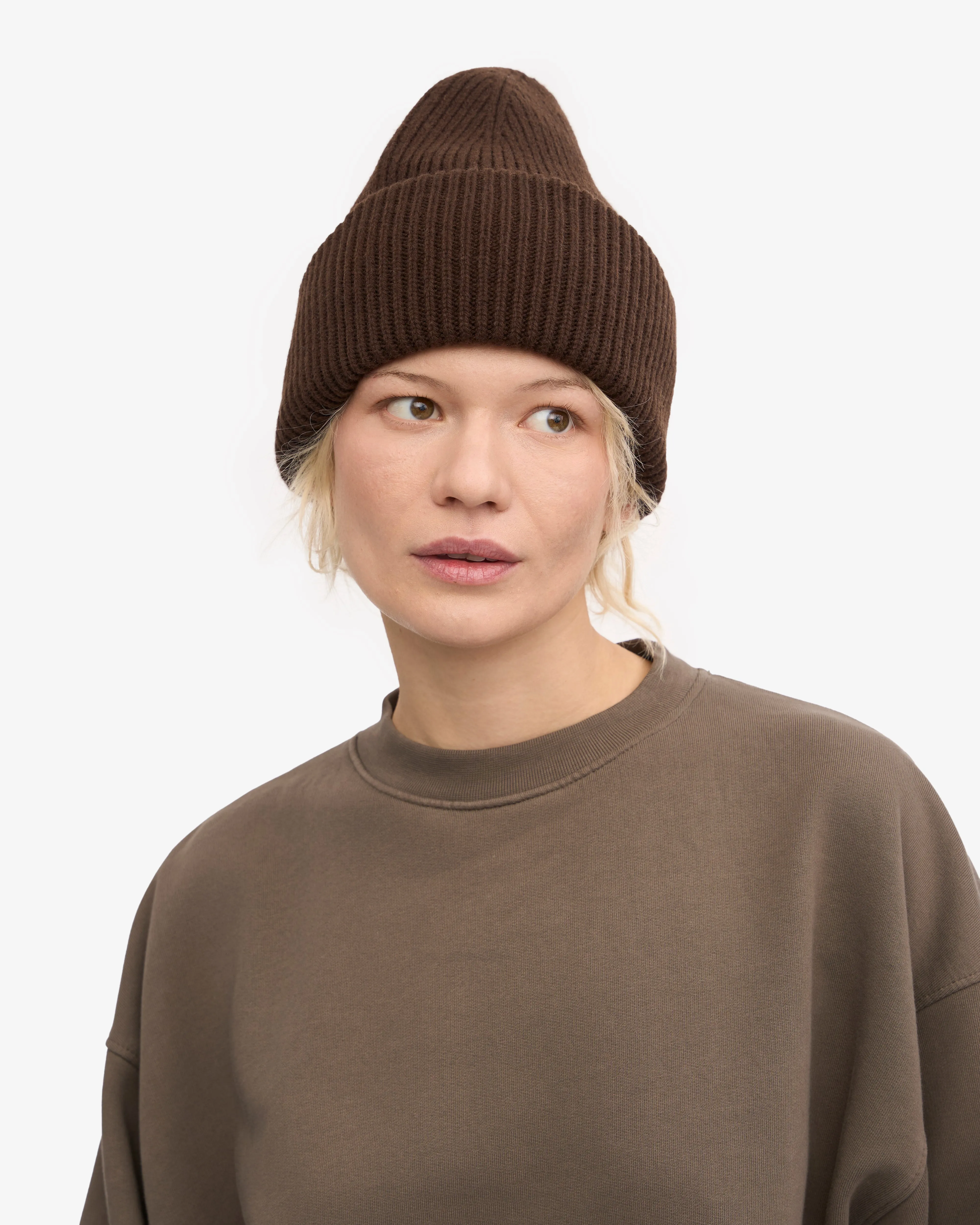 Merino Wool Hat - Coffee Brown