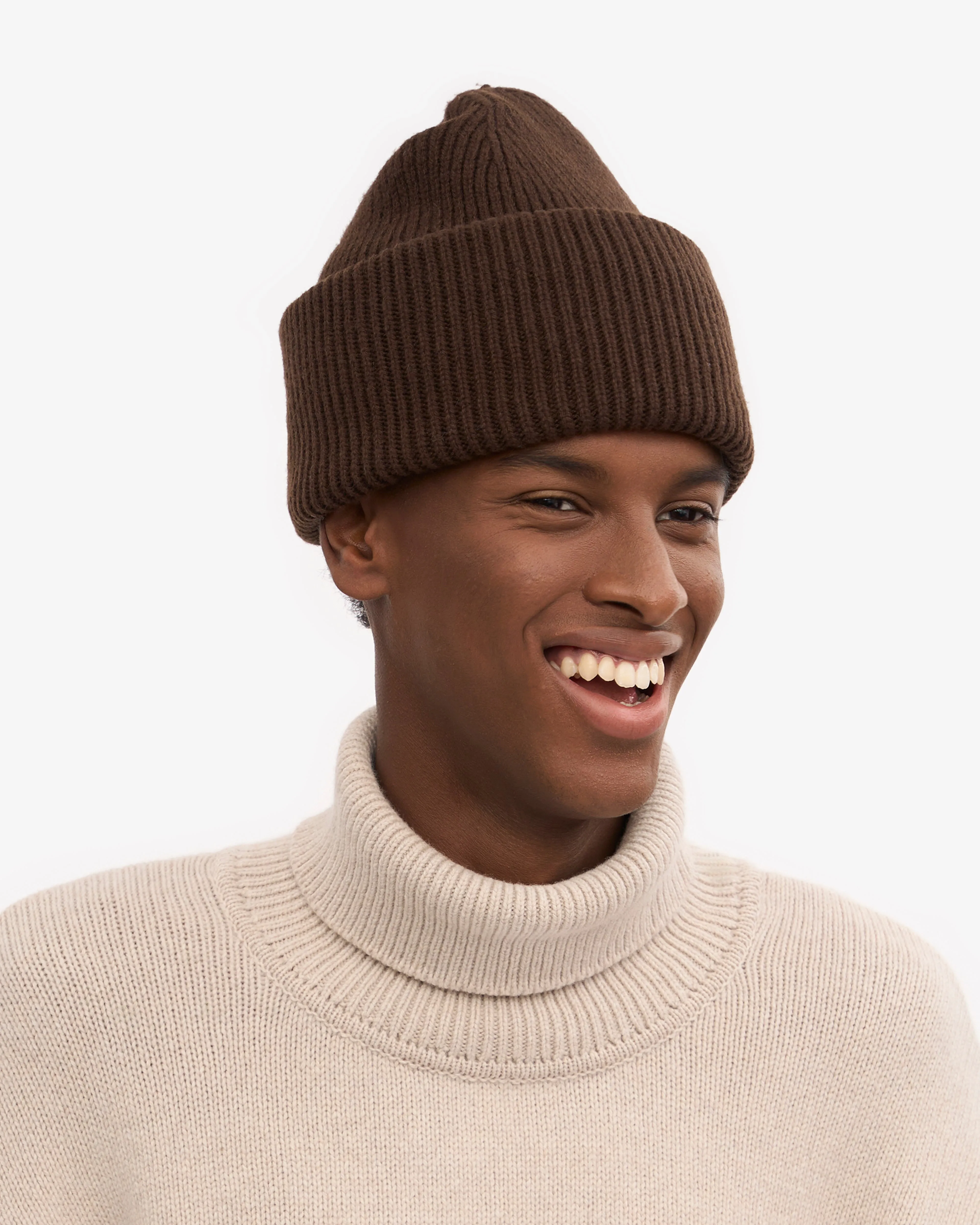 Merino Wool Hat - Coffee Brown