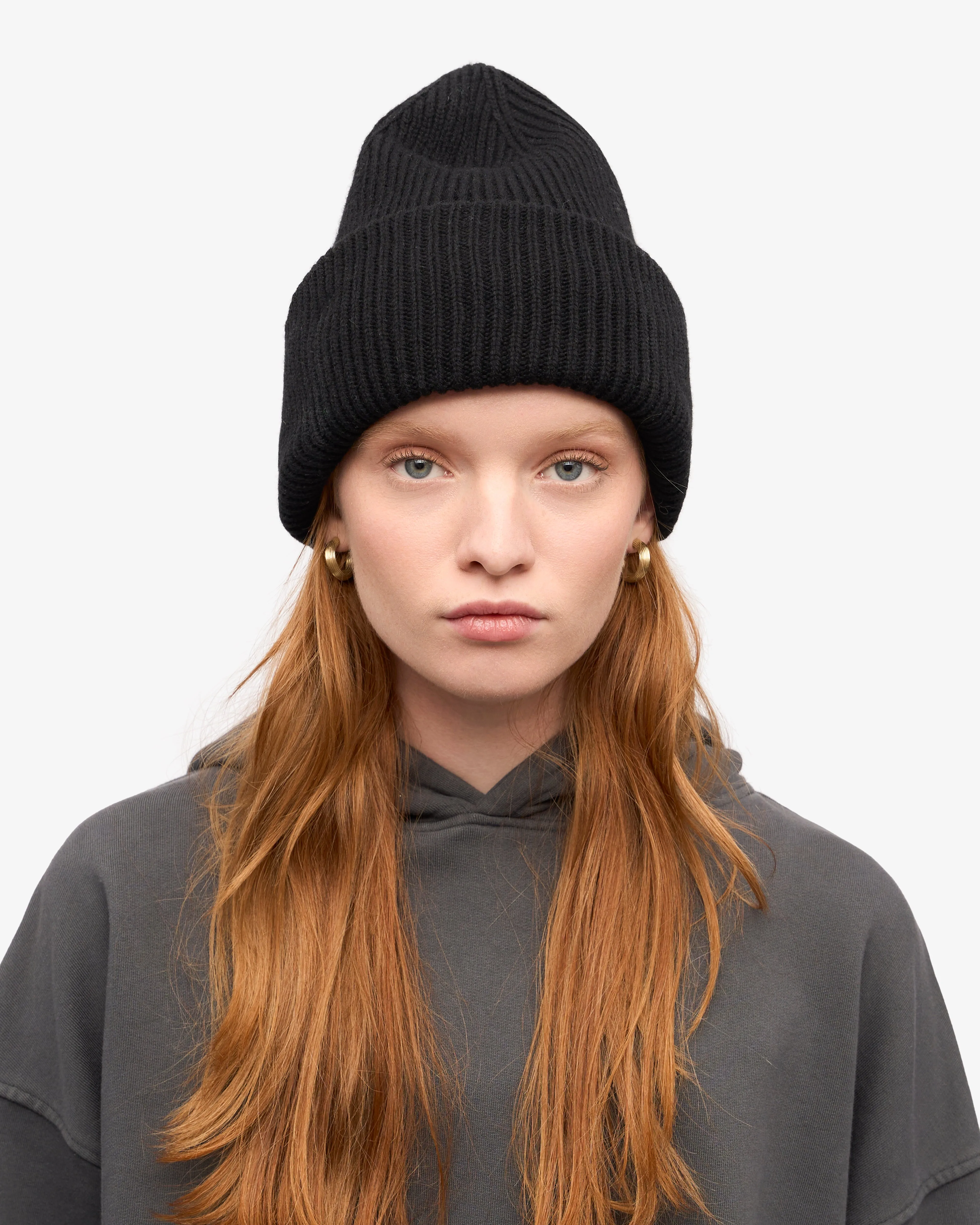 Merino Wool Hat - Deep Black