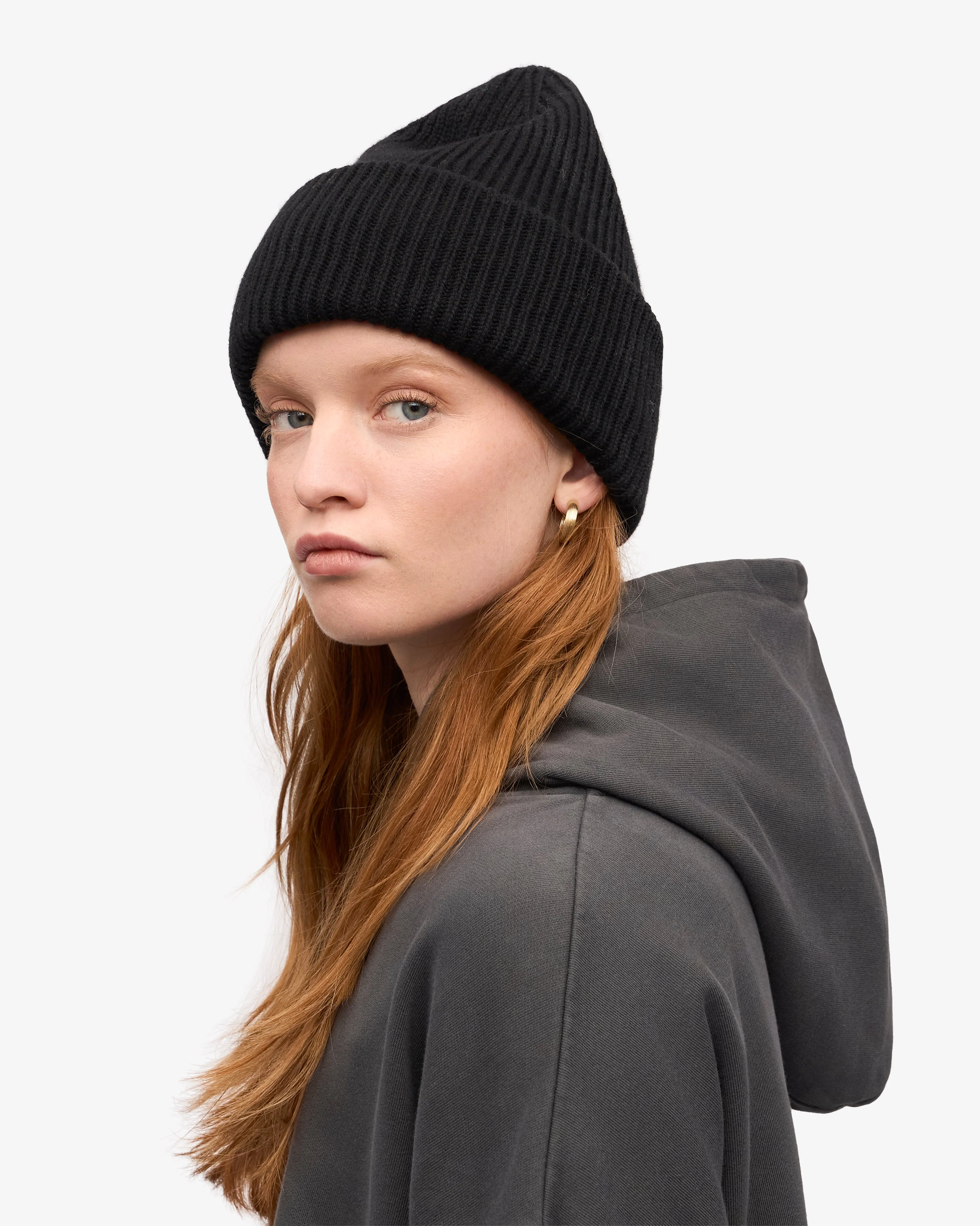 Merino Wool Hat - Deep Black
