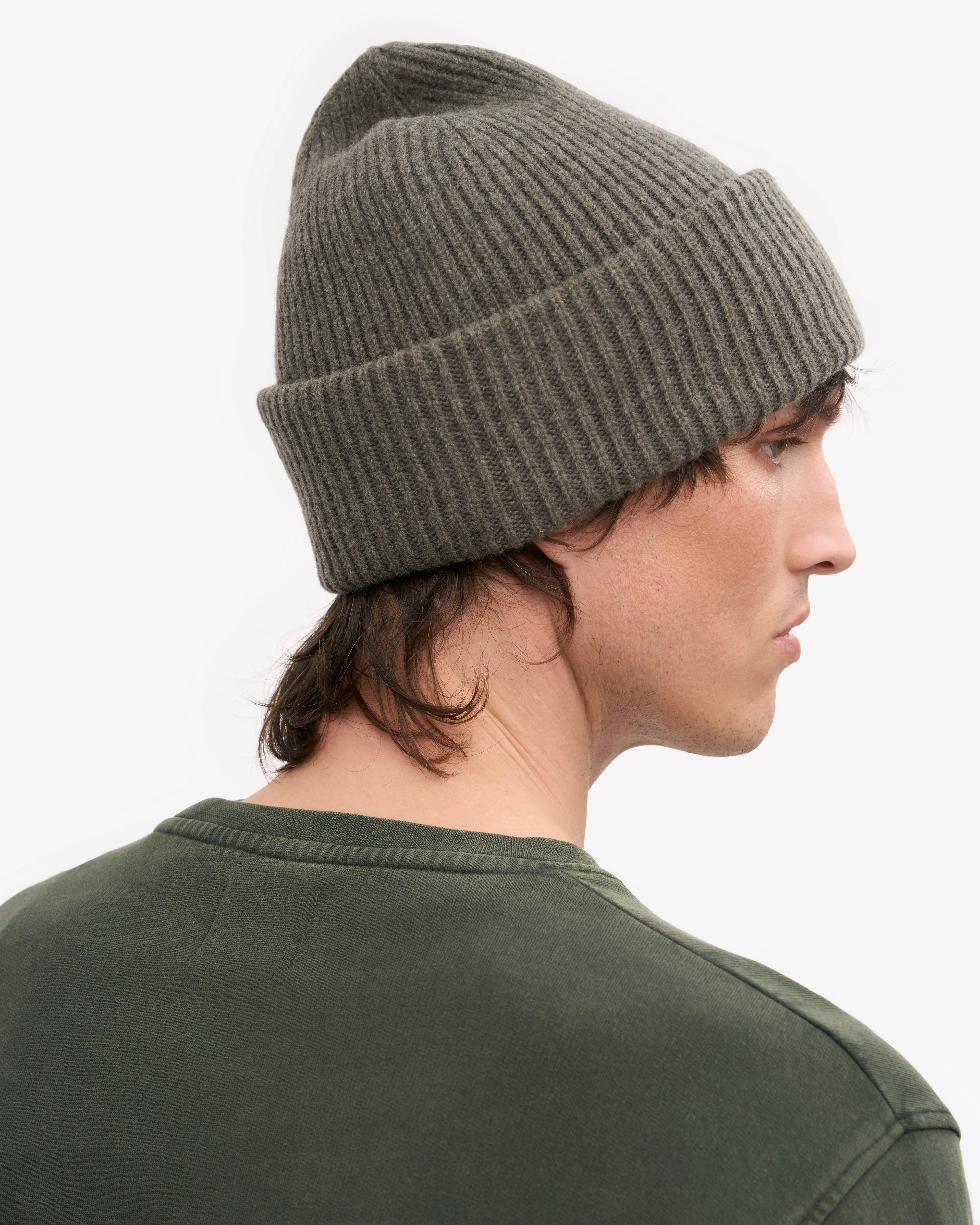 Merino Wool Hat - Dusty Olive