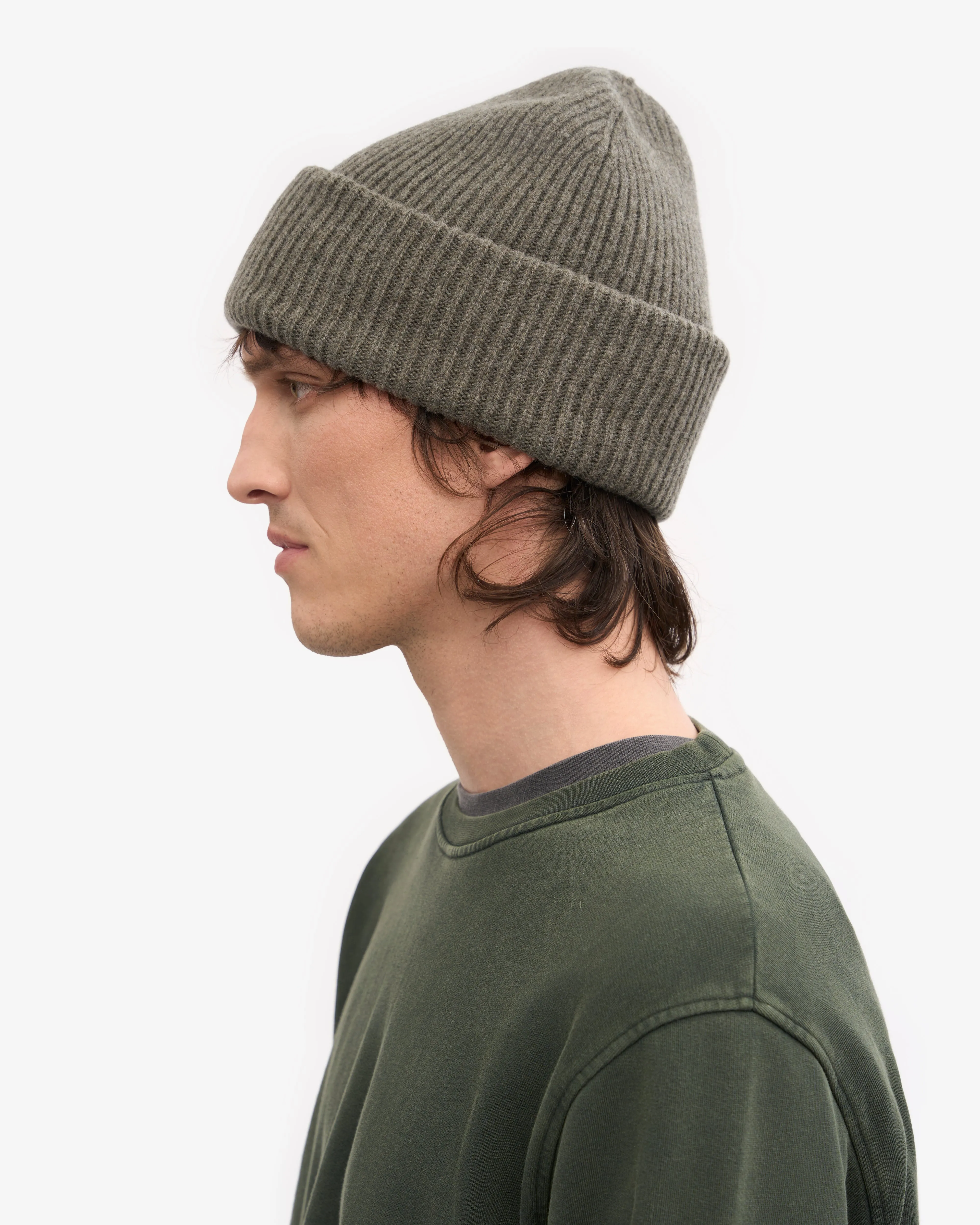 Merino Wool Hat - Dusty Olive