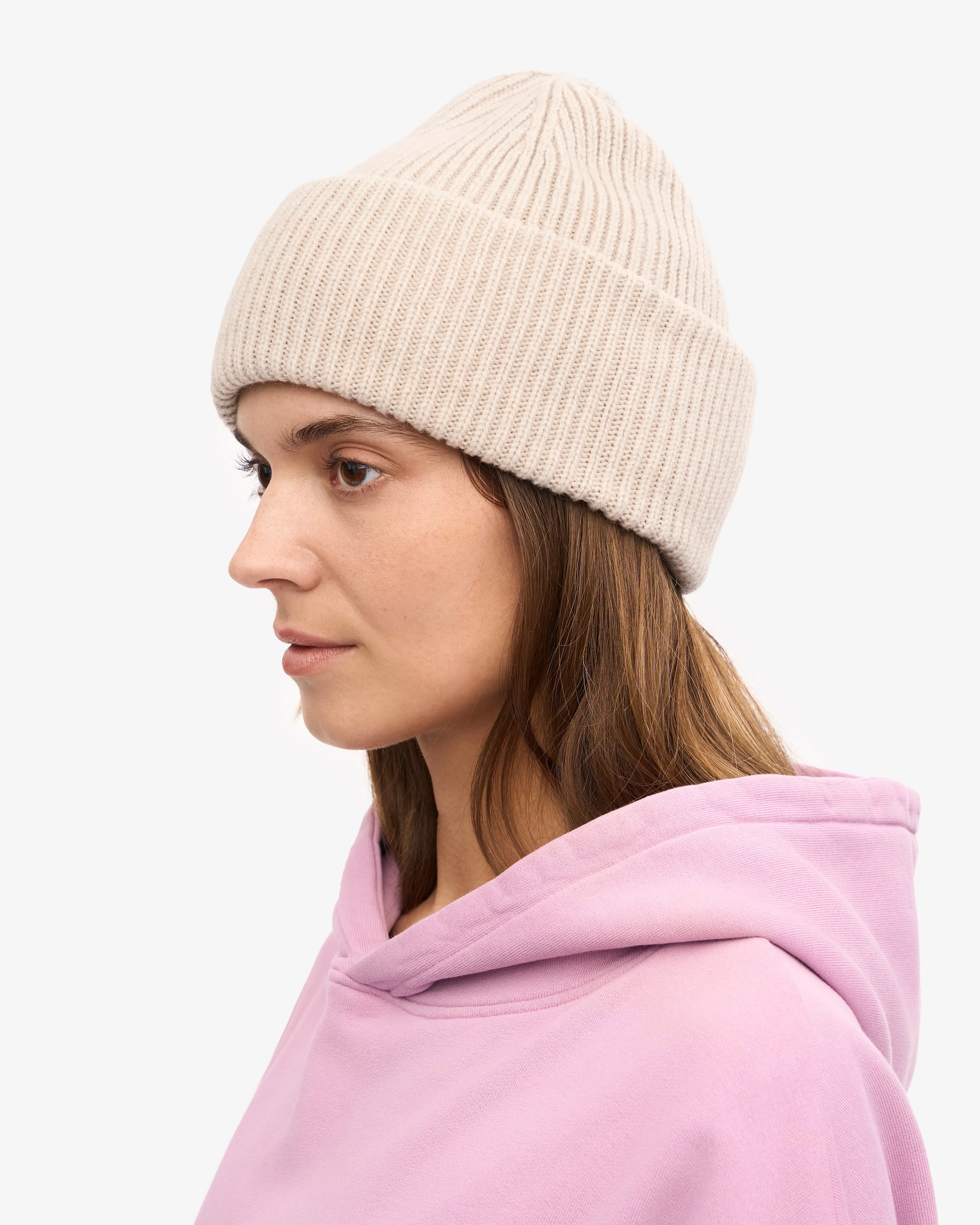 Merino Wool Hat - Ivory White