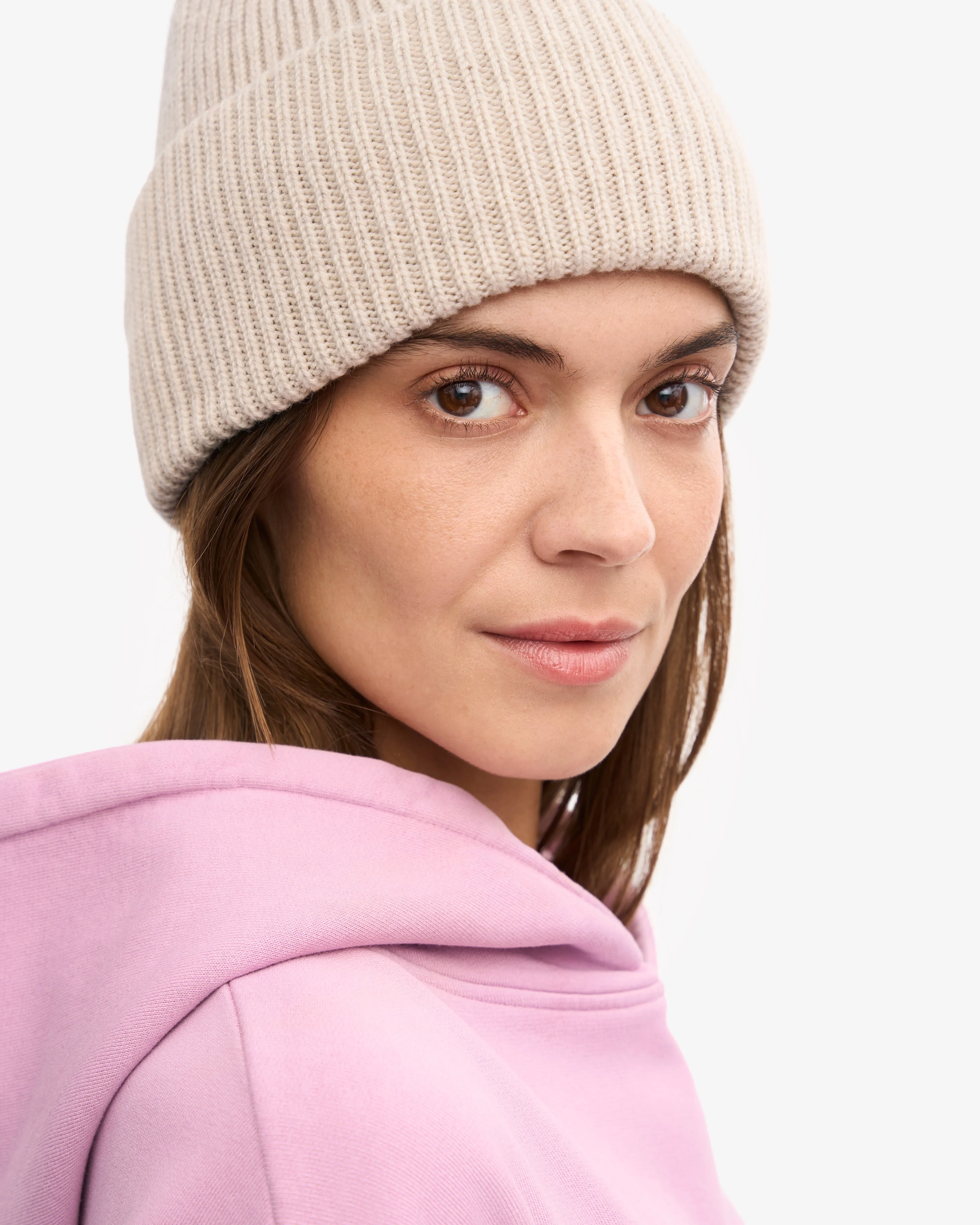 Merino Wool Hat - Ivory White