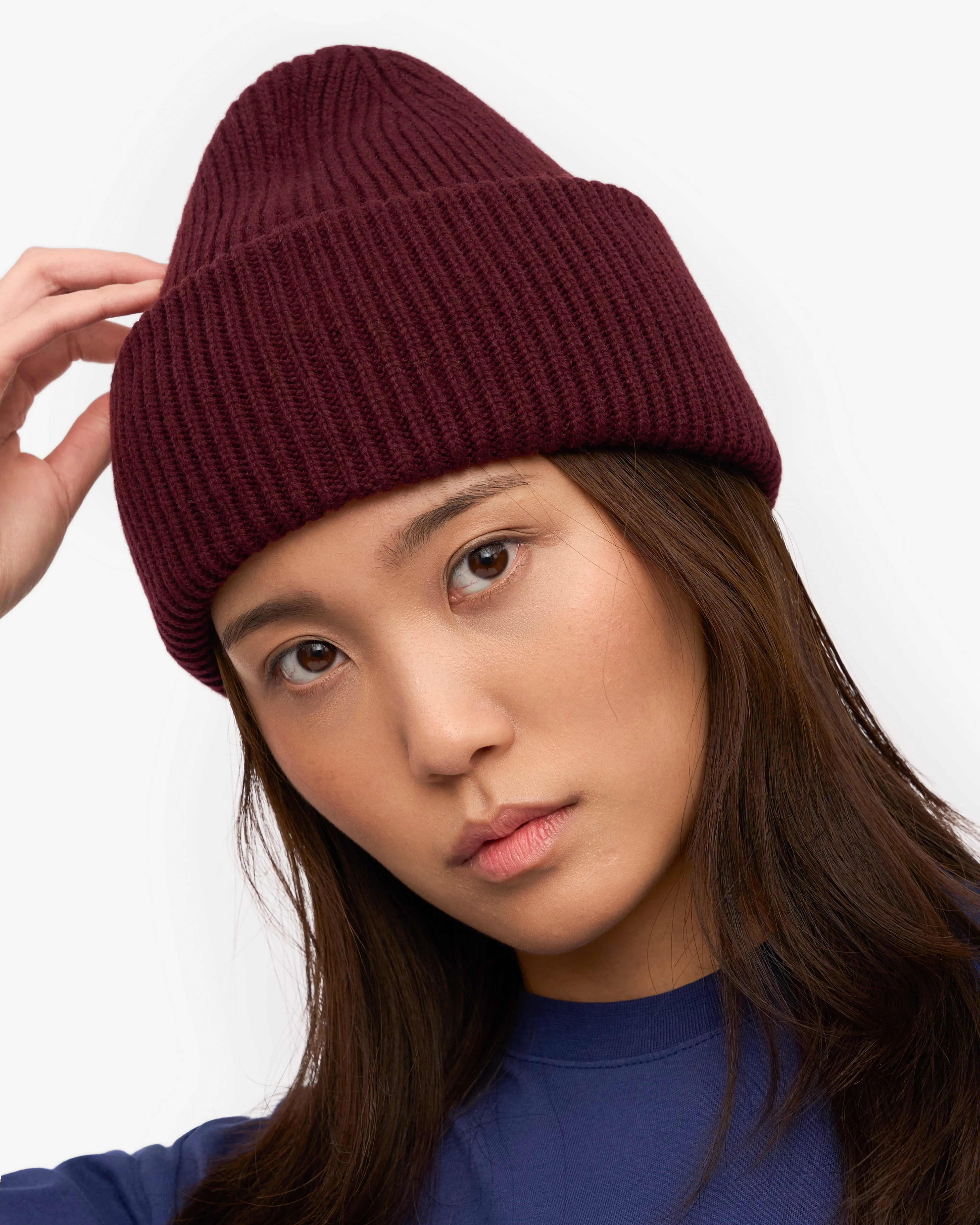 Merino Wool Hat - Oxblood Red