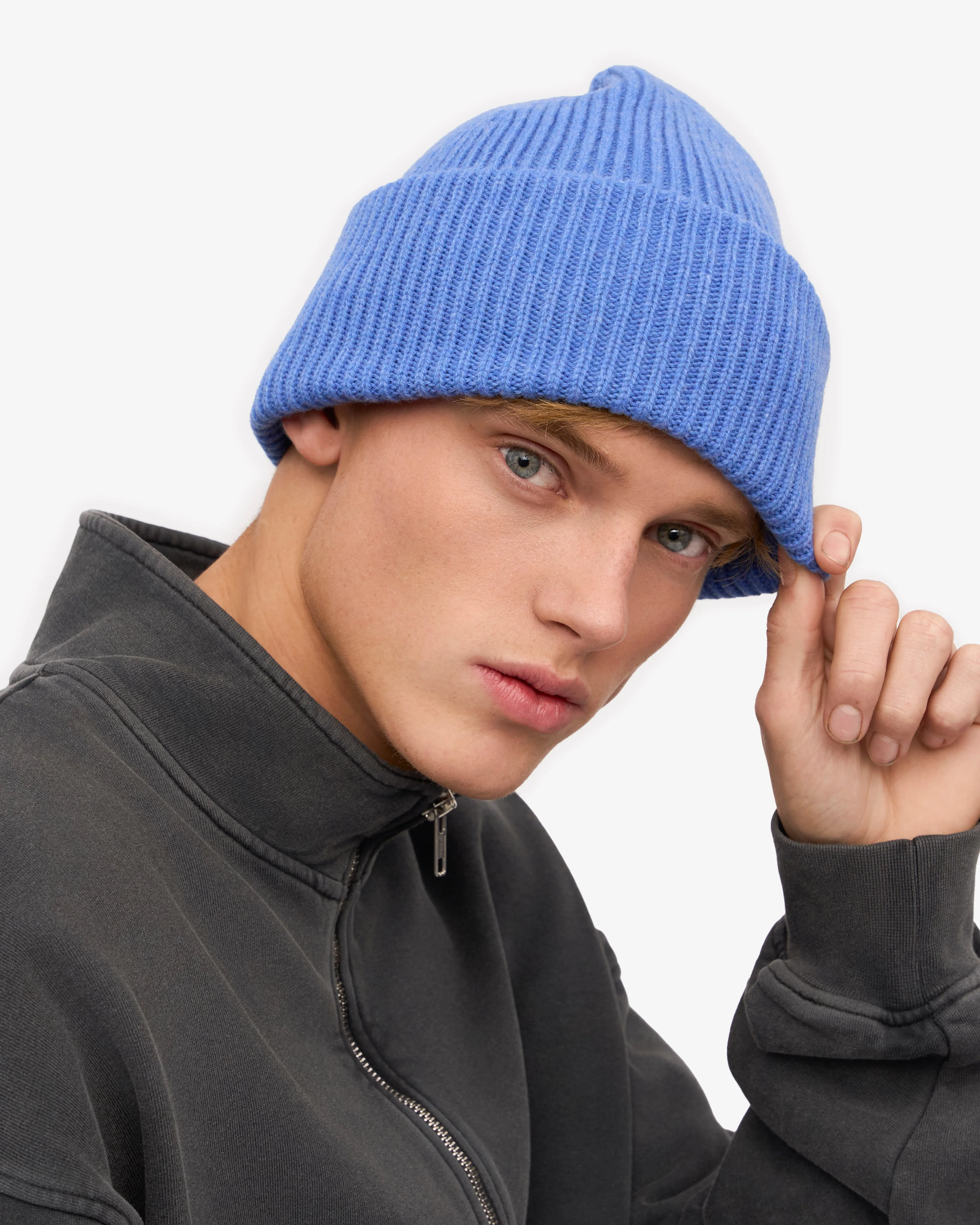 Merino Wool Hat - Pacific Blue