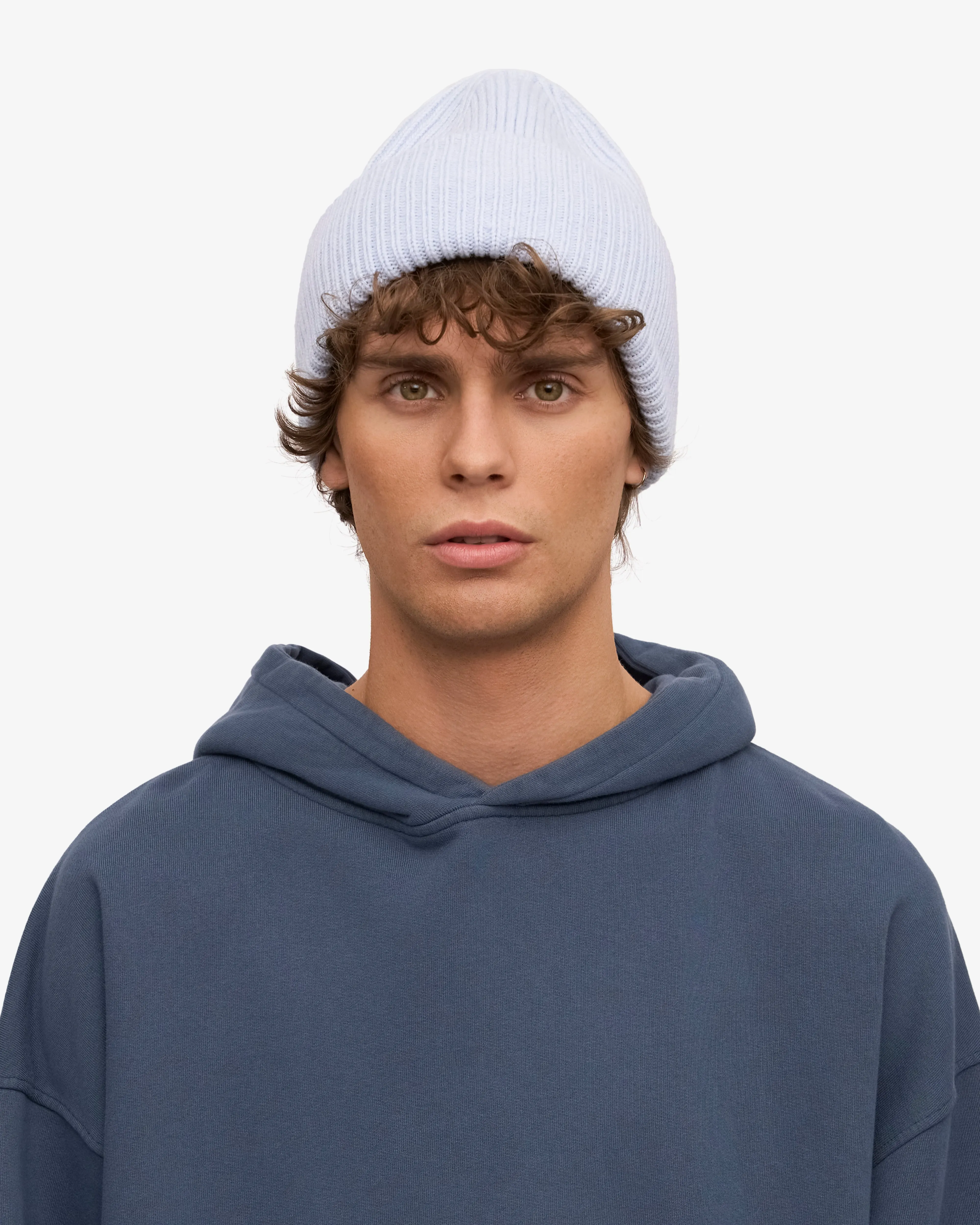 Merino Wool Hat - Polar Blue