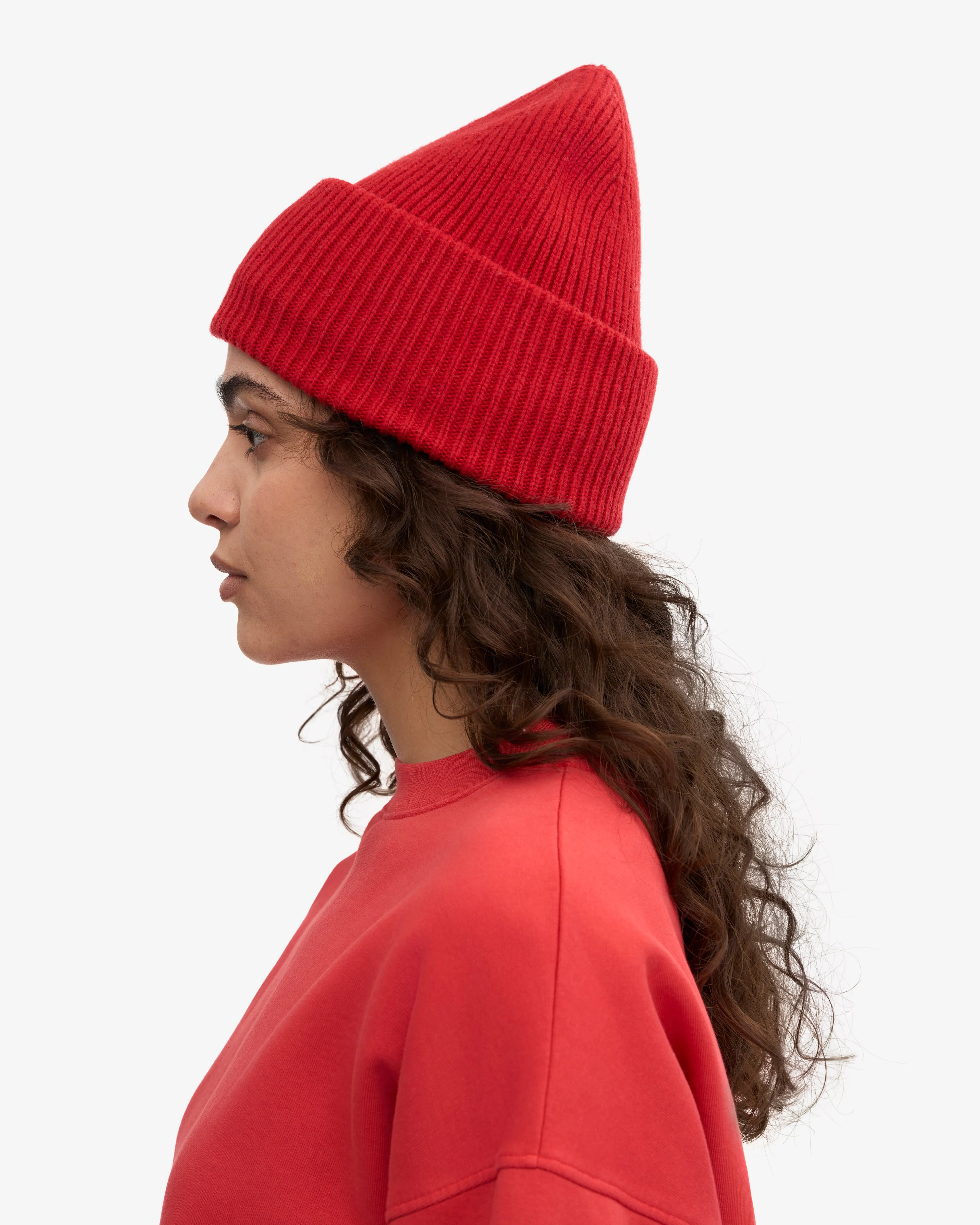 Merino Wool Hat - Scarlet Red